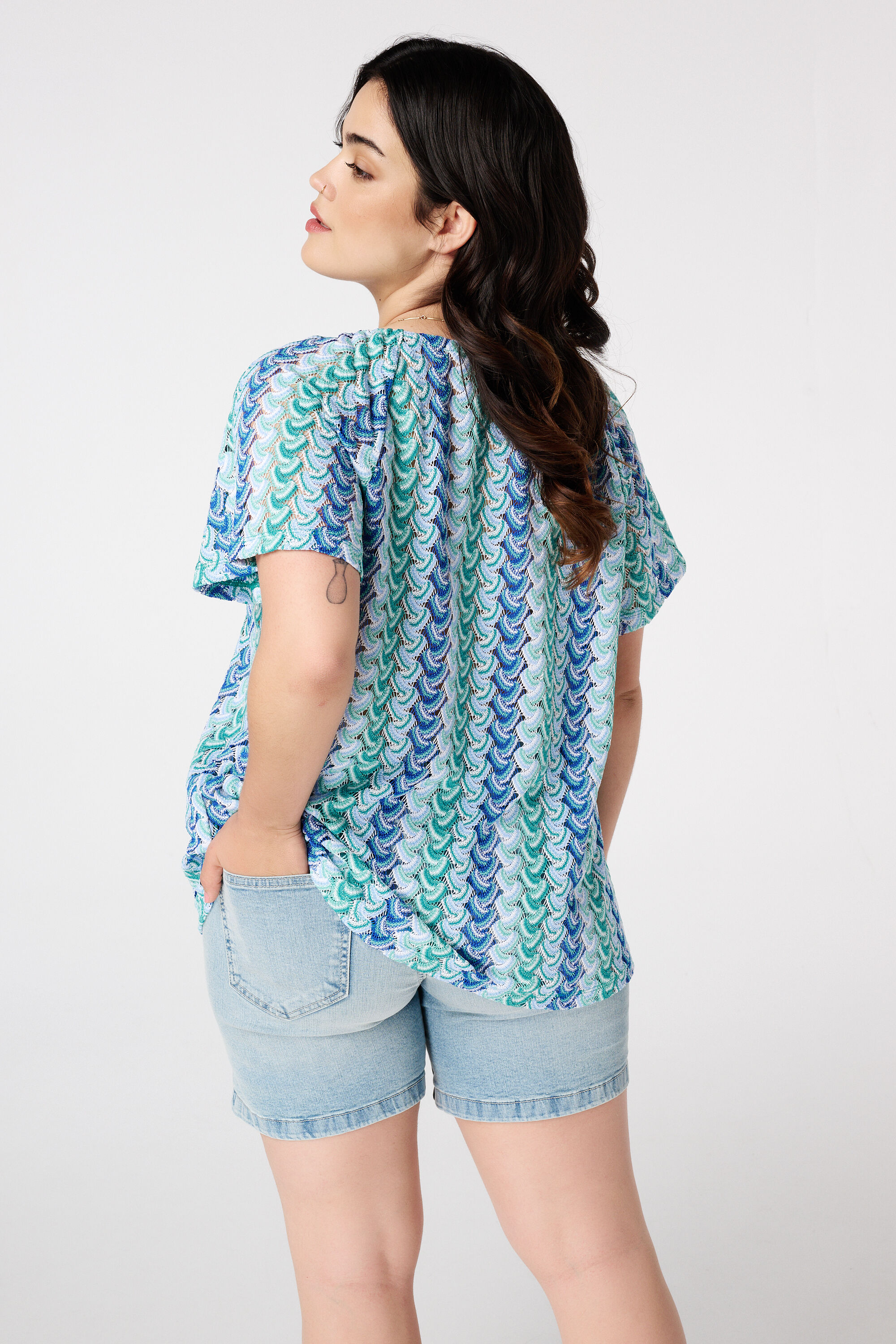 Haut avec texture en maille image number 3