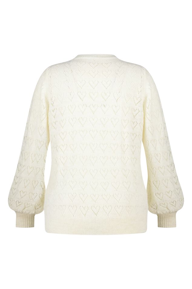 Pull ajouré avec motif cœurs image number 2