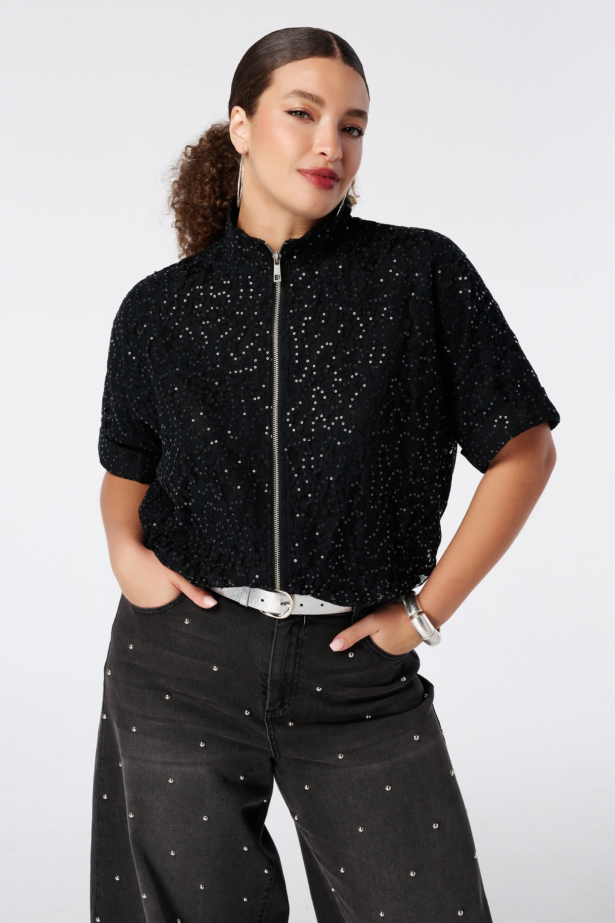 Veste &agrave; sequins