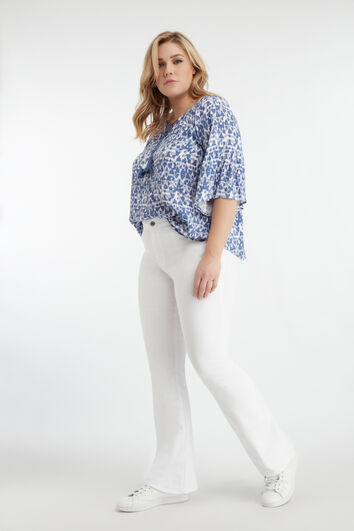 Pantalon blanc &eacute;vas&eacute;