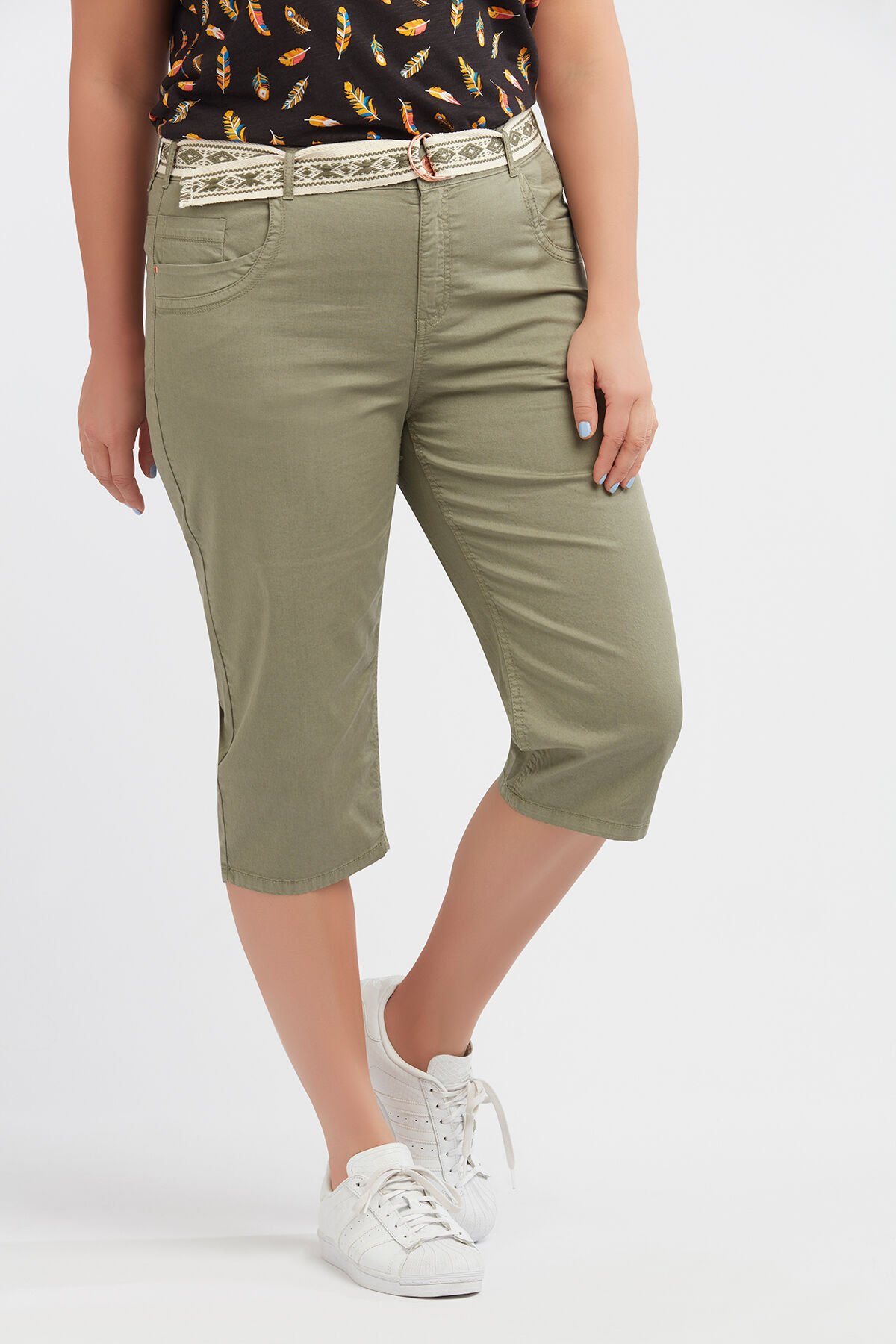 Pantacourt en coton image number 3