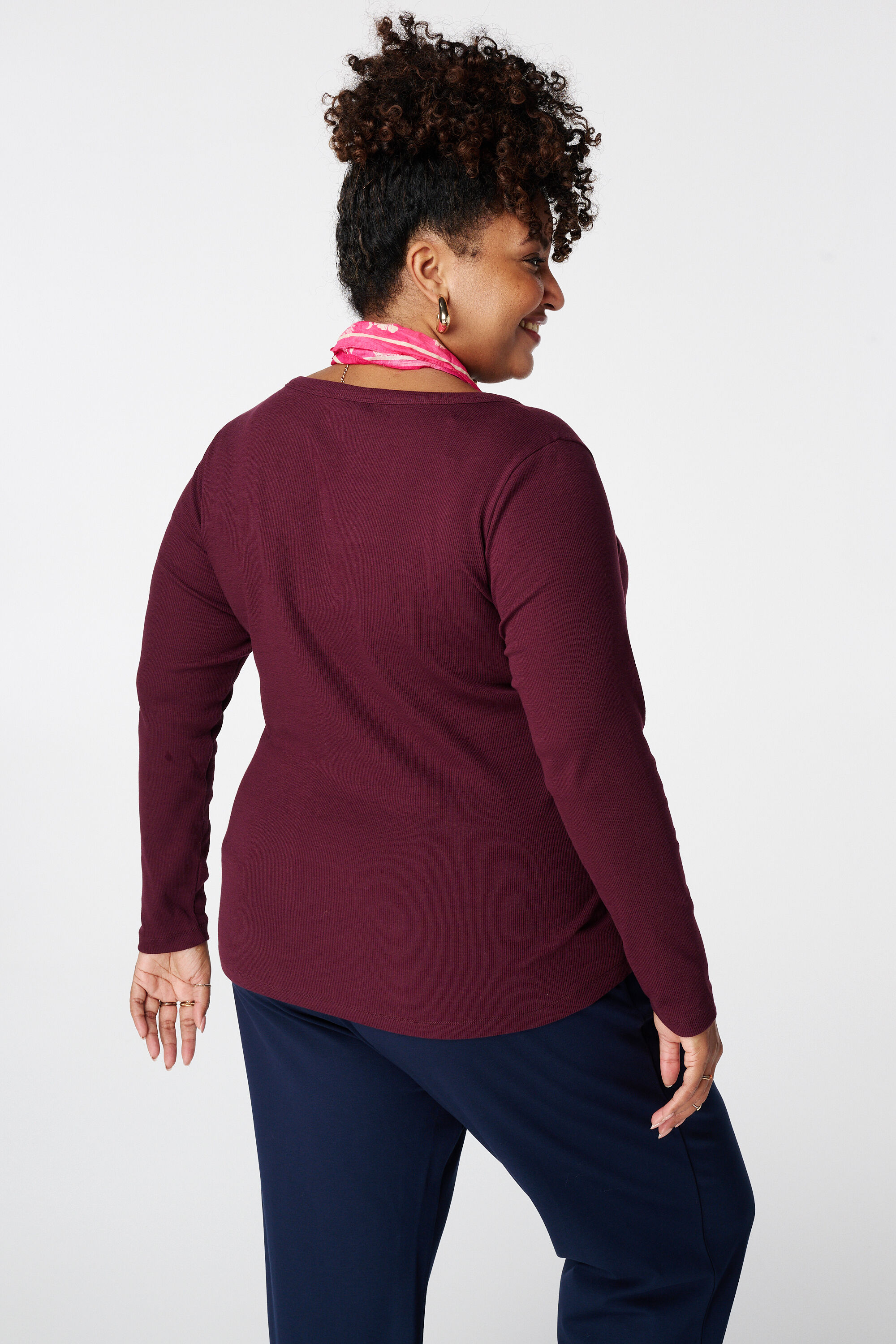 Haut c&ocirc;tel&eacute; &agrave; manches longues image number 3