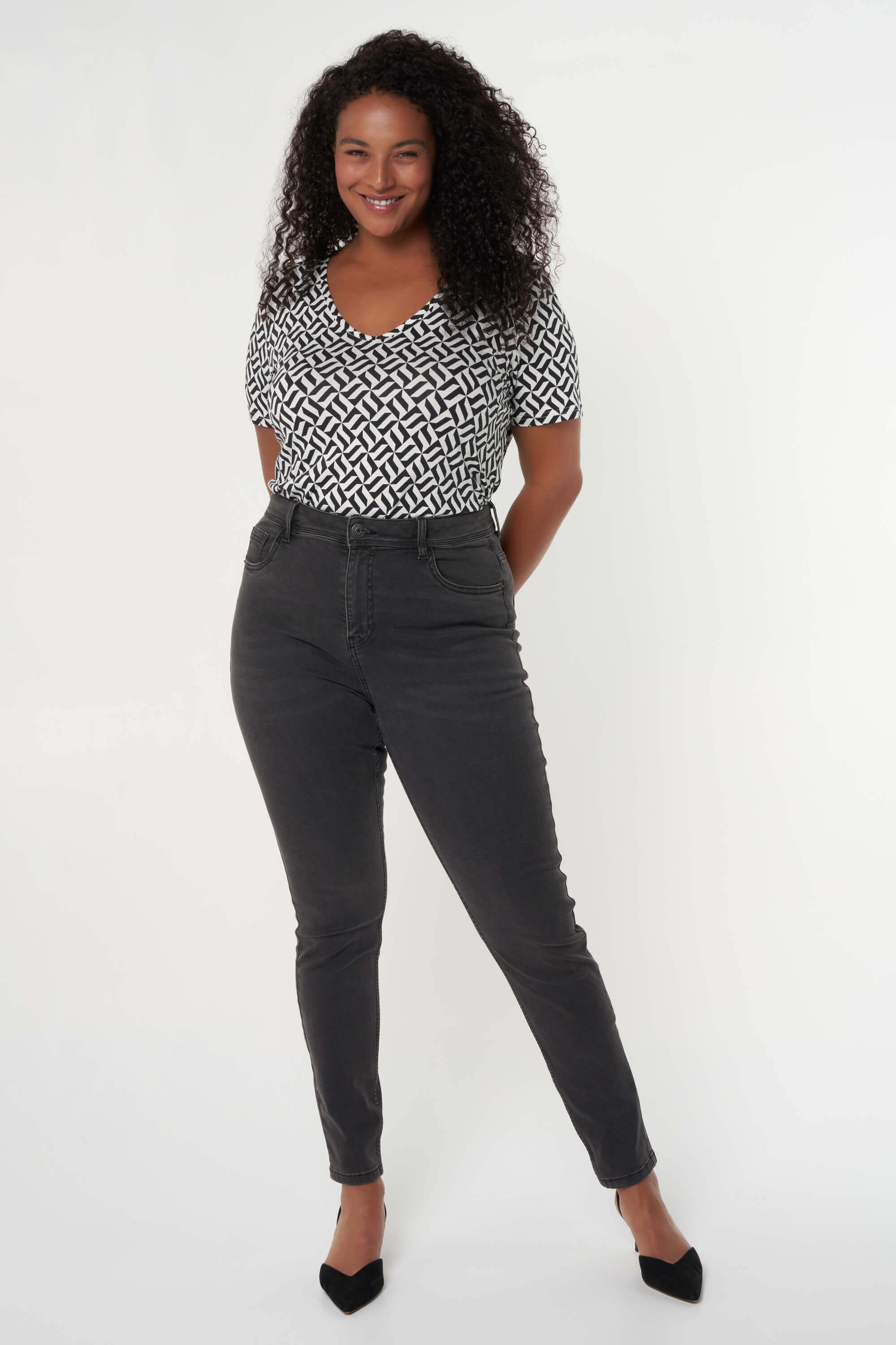 Jean moulant taille haute CHERRY image number 7