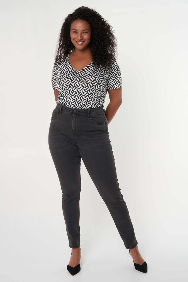 Jean moulant taille haute CHERRY image number 7