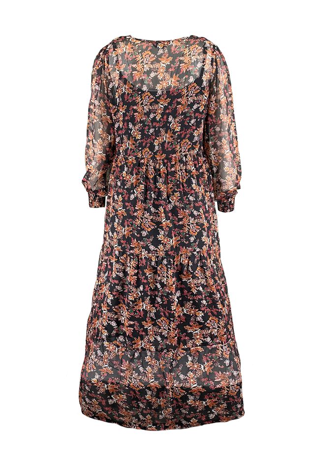 Longue robe à imprimé floral image number 3