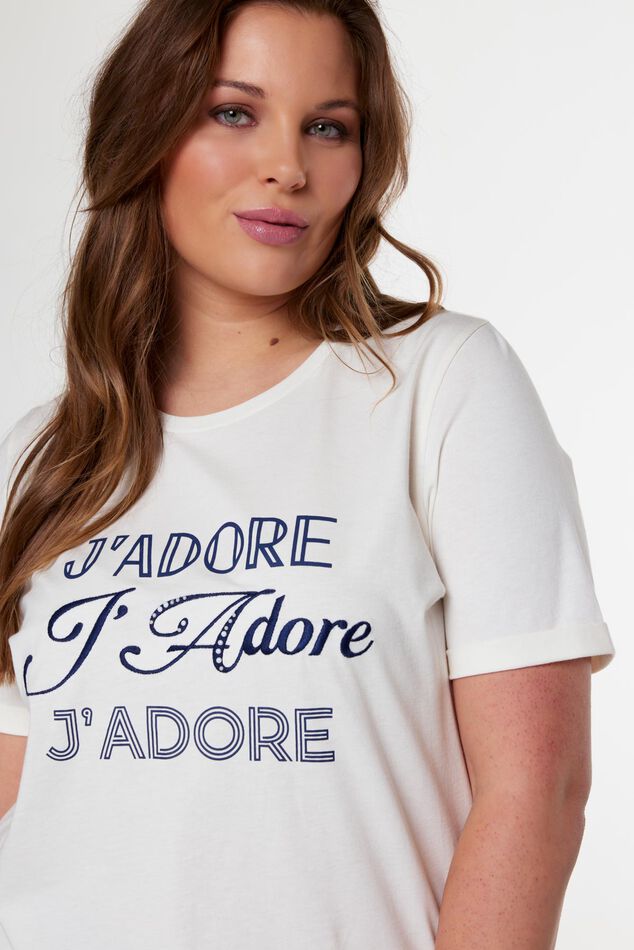 T-shirt avec inscription « J’adore » image 4