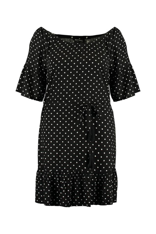 Robe imprimée à épaules dénudées image number 1