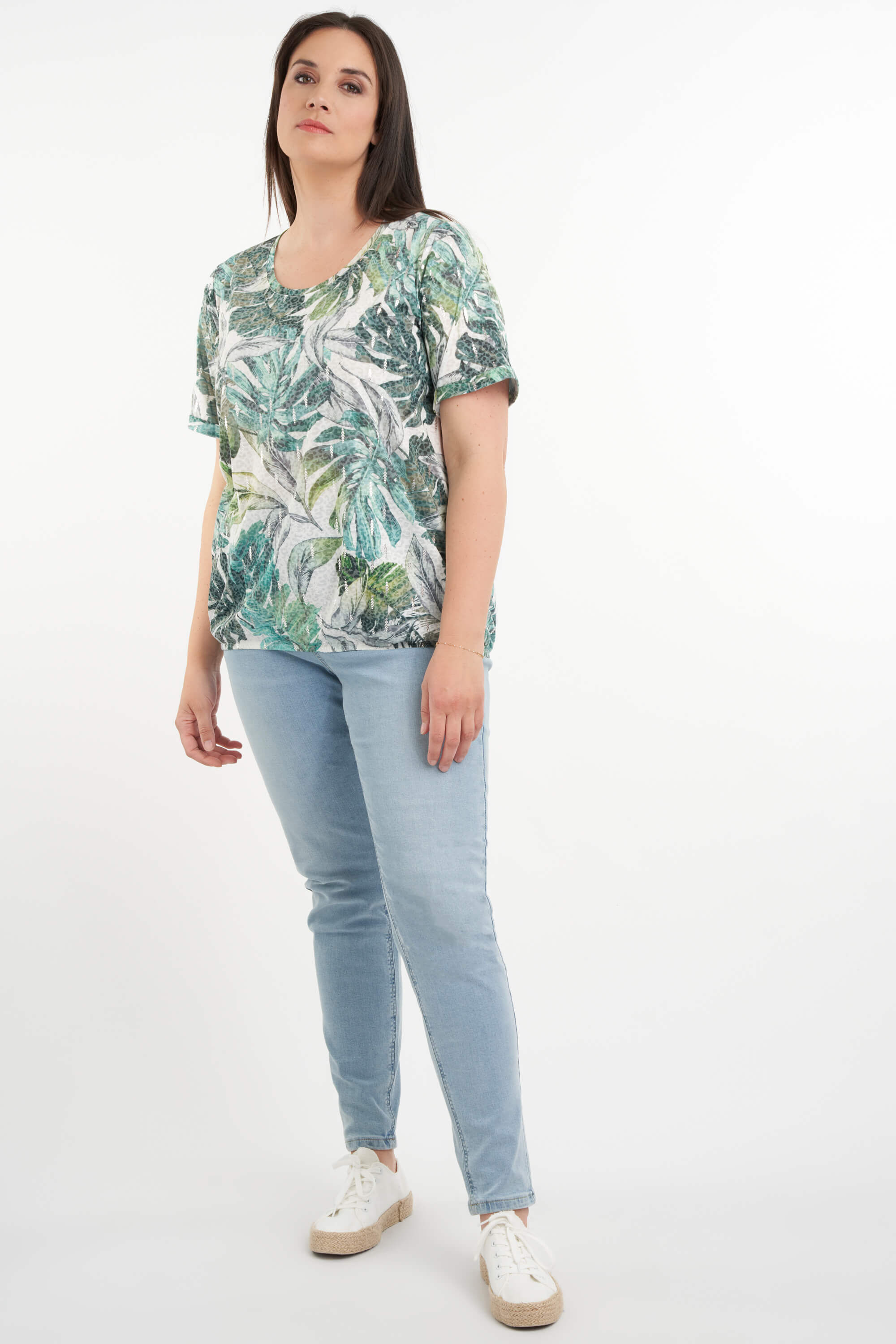 Haut &agrave; imprim&eacute; feuillet&eacute;  image number 6