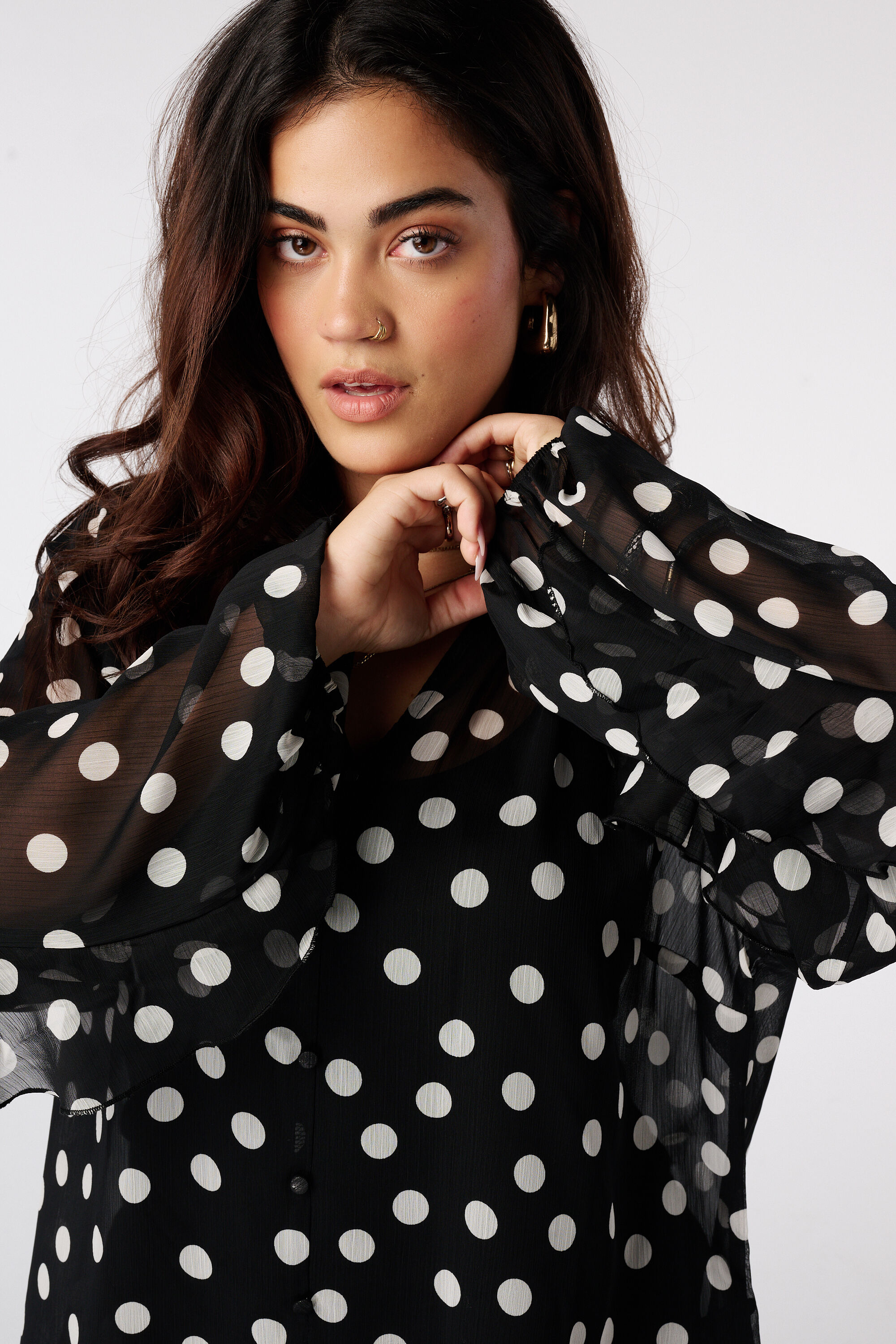 Blouse avec volants image number 2