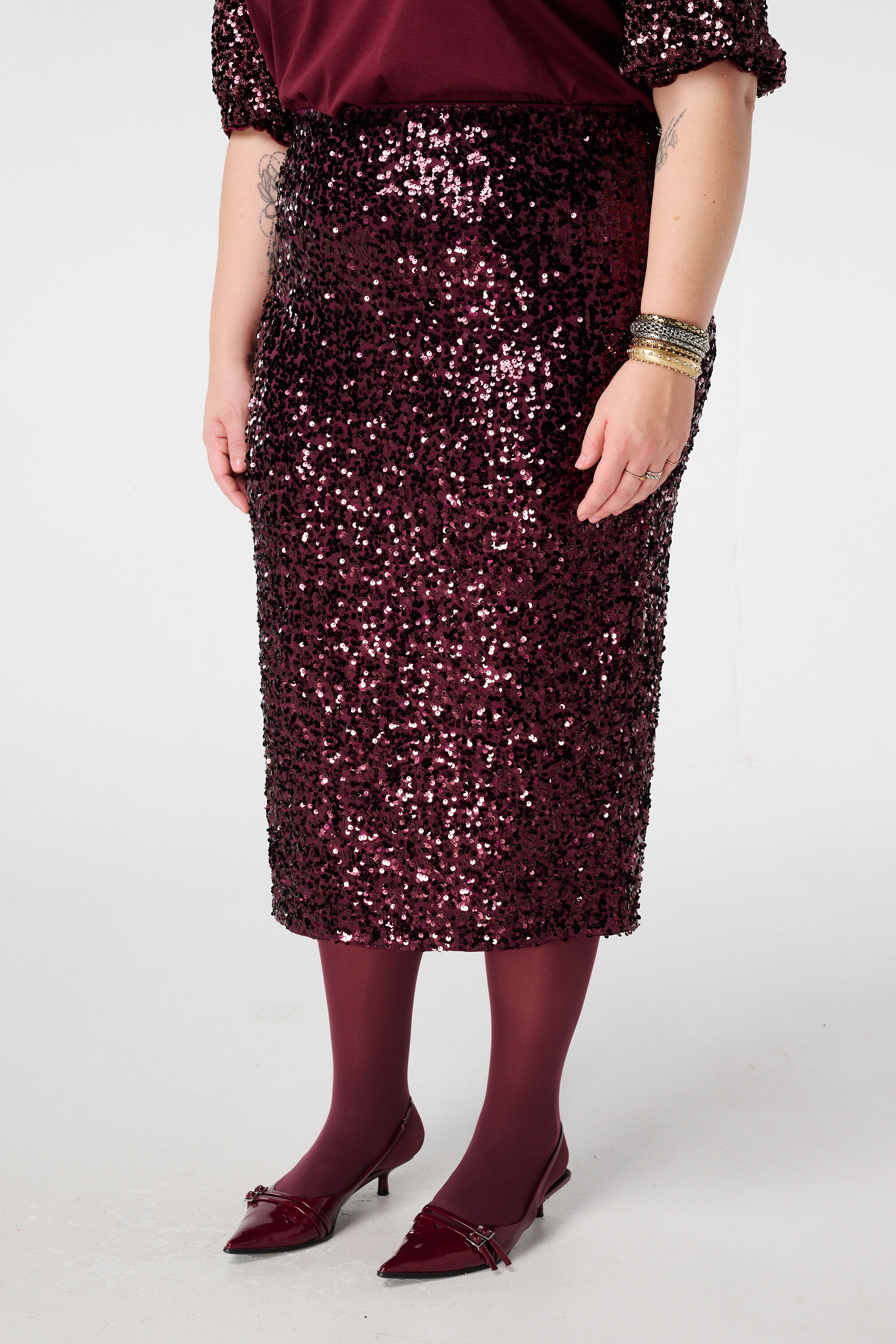 Jupe &agrave; paillettes extensible image number 5