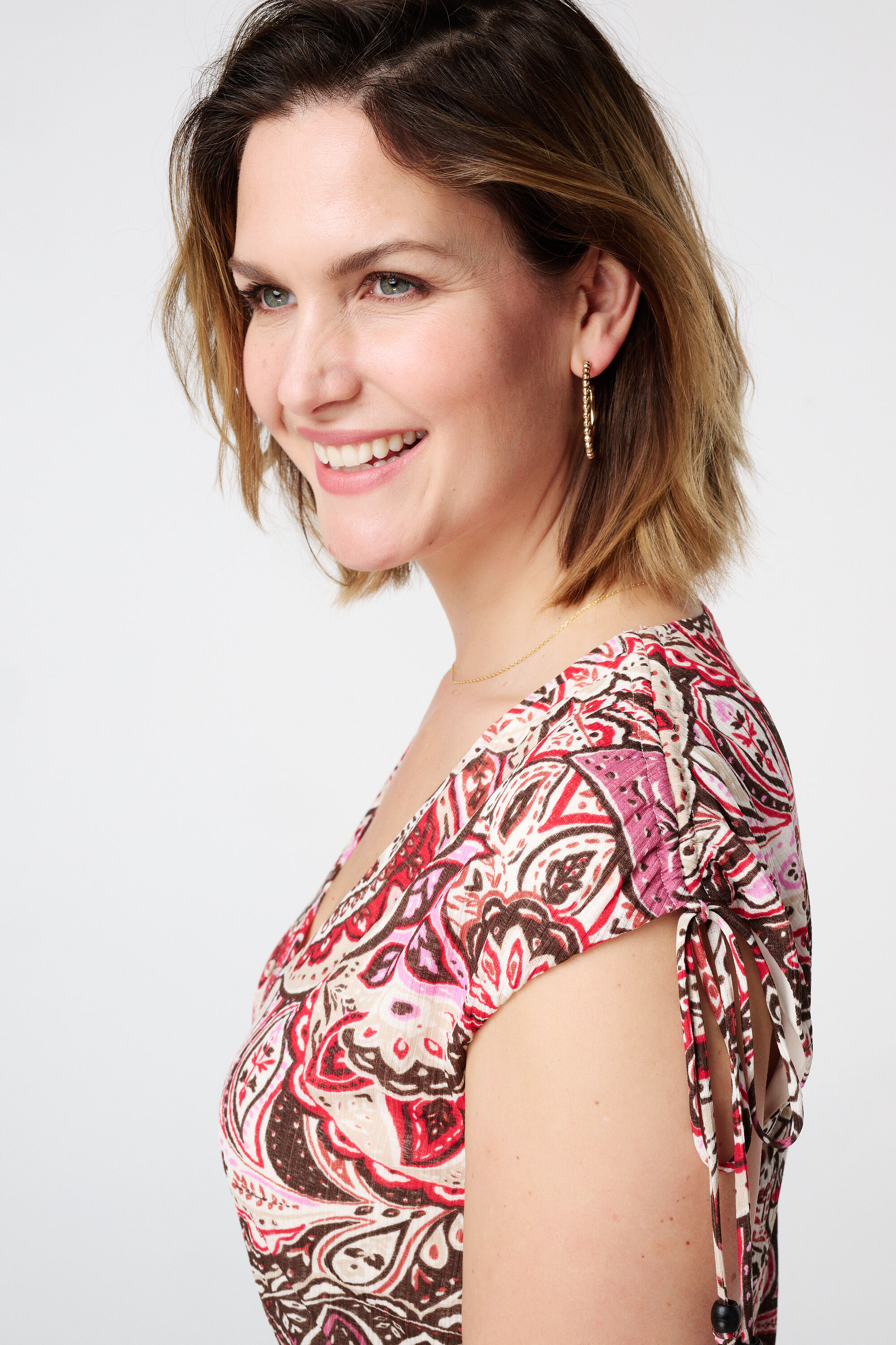 Robe midi avec imprim&eacute; cachemire  image number 5