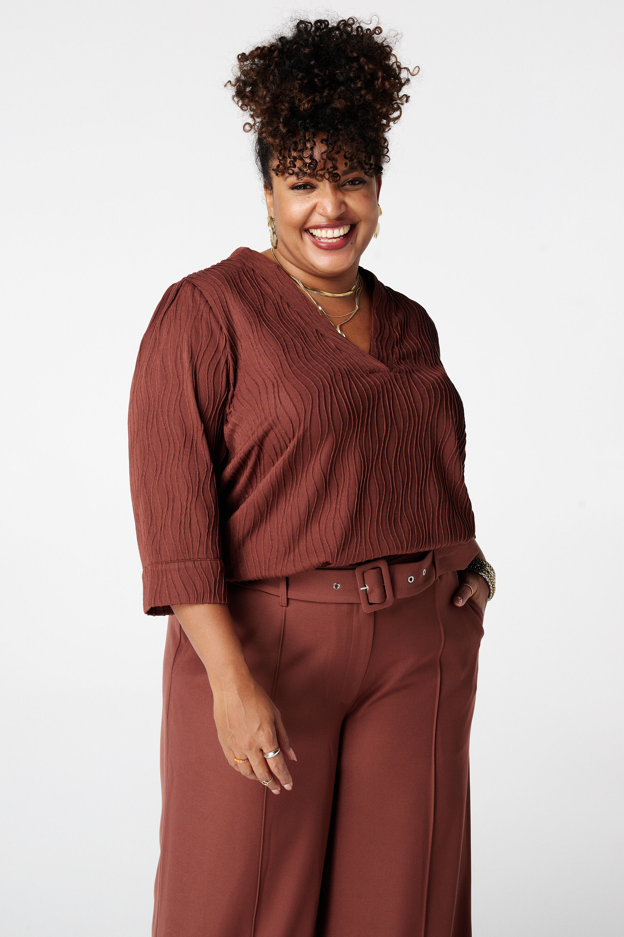 Haut avec structure ondul&eacute;e