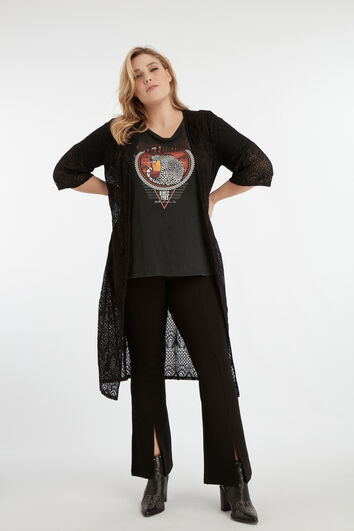 Pantalon &eacute;vas&eacute; avec fentes