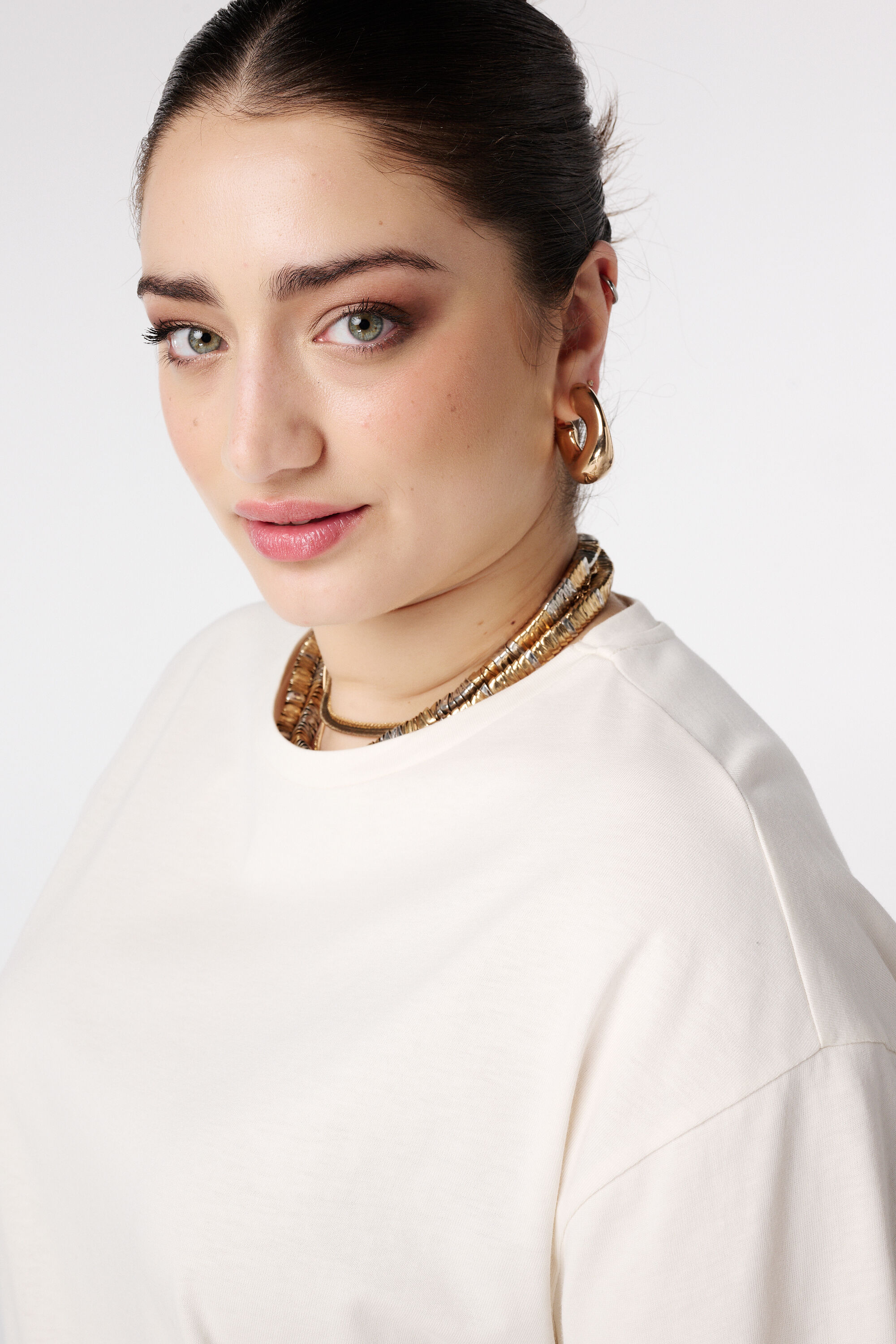 T-shirt oversize avec dentelle image number 4