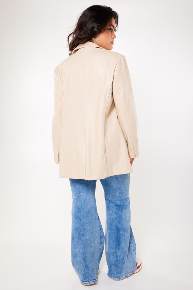 Blazer en similicuir image number 4
