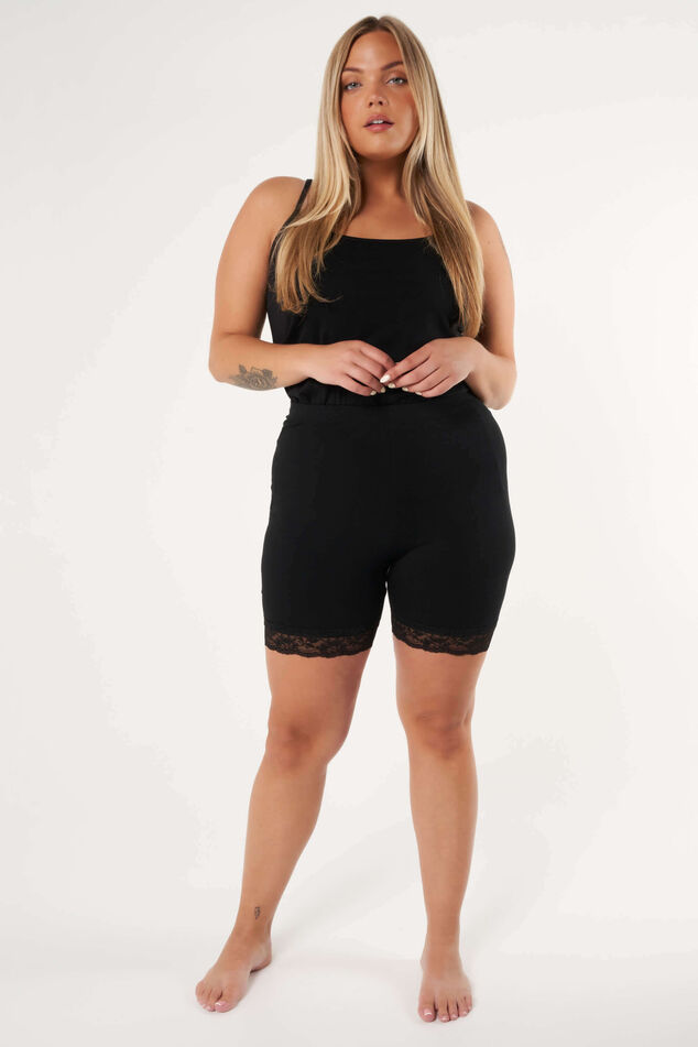 Lot de 2 leggings courts avec dentelle image number 0