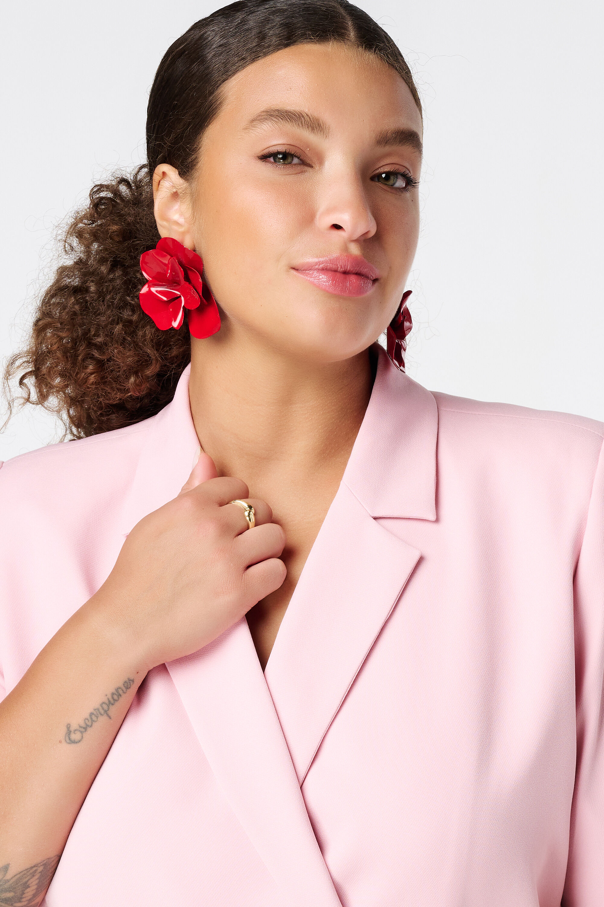 Blazer &agrave; revers manches courtes image number 4