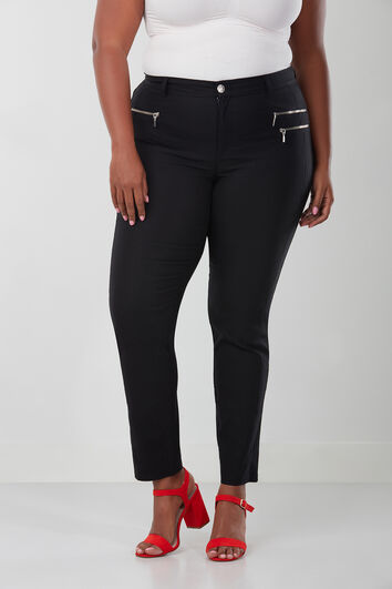 Pantalon &agrave; fermetures &eacute;clair