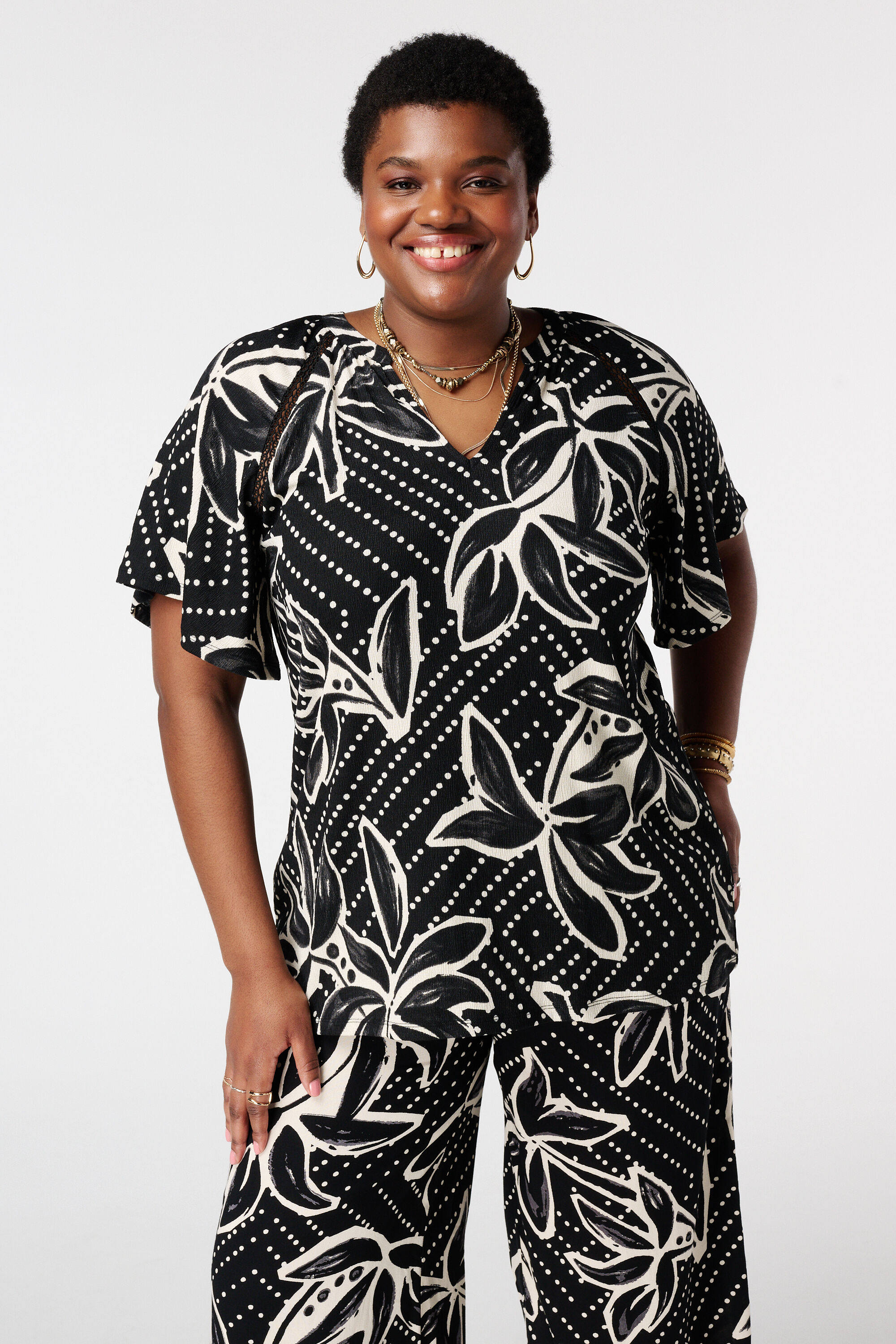 Top &agrave; manches papillon