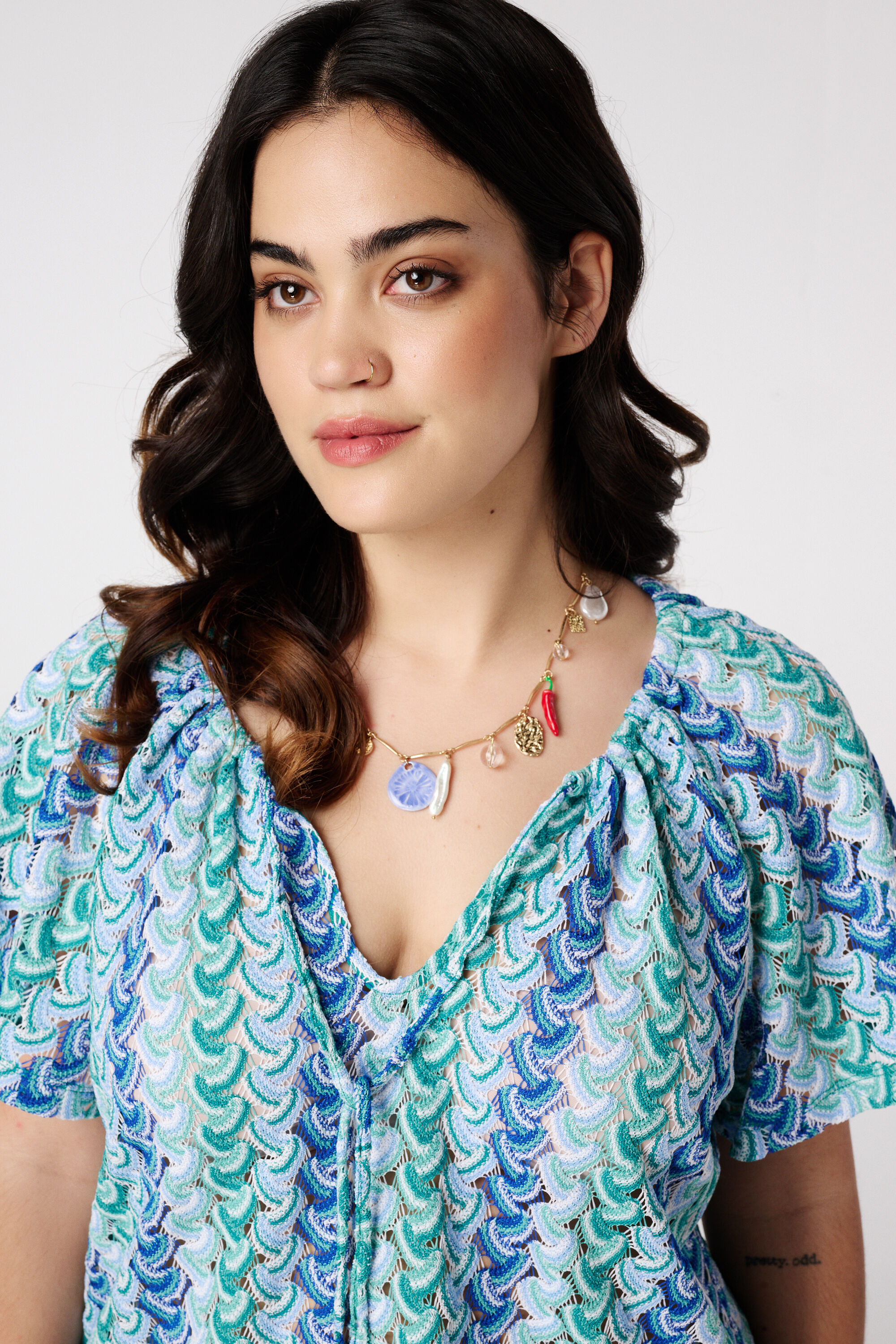 Haut avec texture en maille image number 4