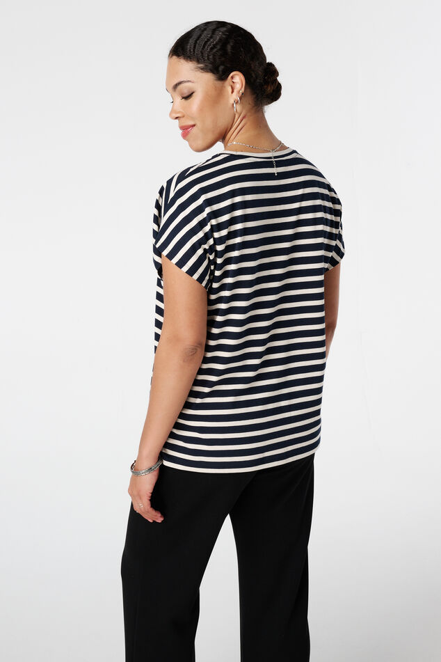 T-shirt rayé à imprimé image number 3