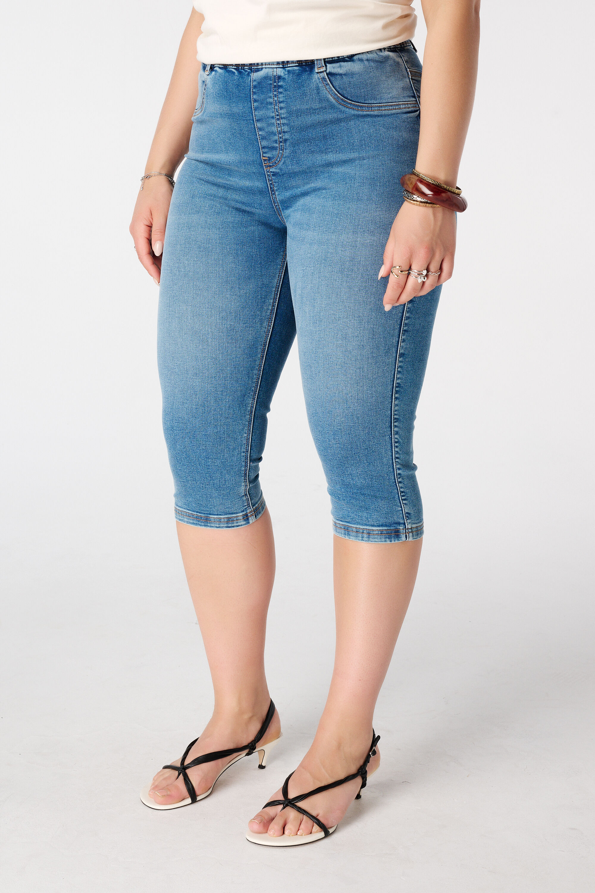 Tregging capri aspect denim image number 5