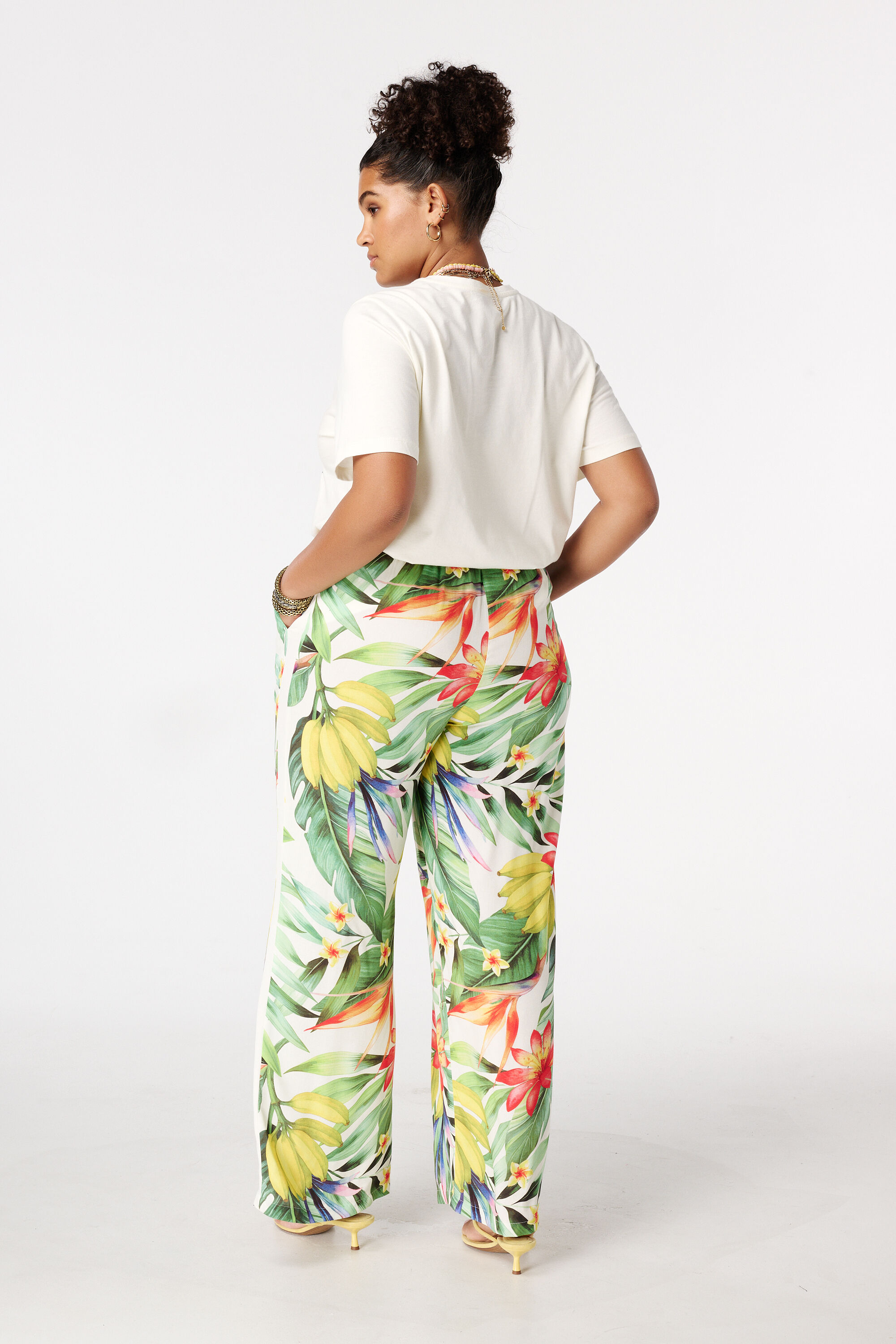 Pantalon large &agrave; imprim&eacute; image number 3