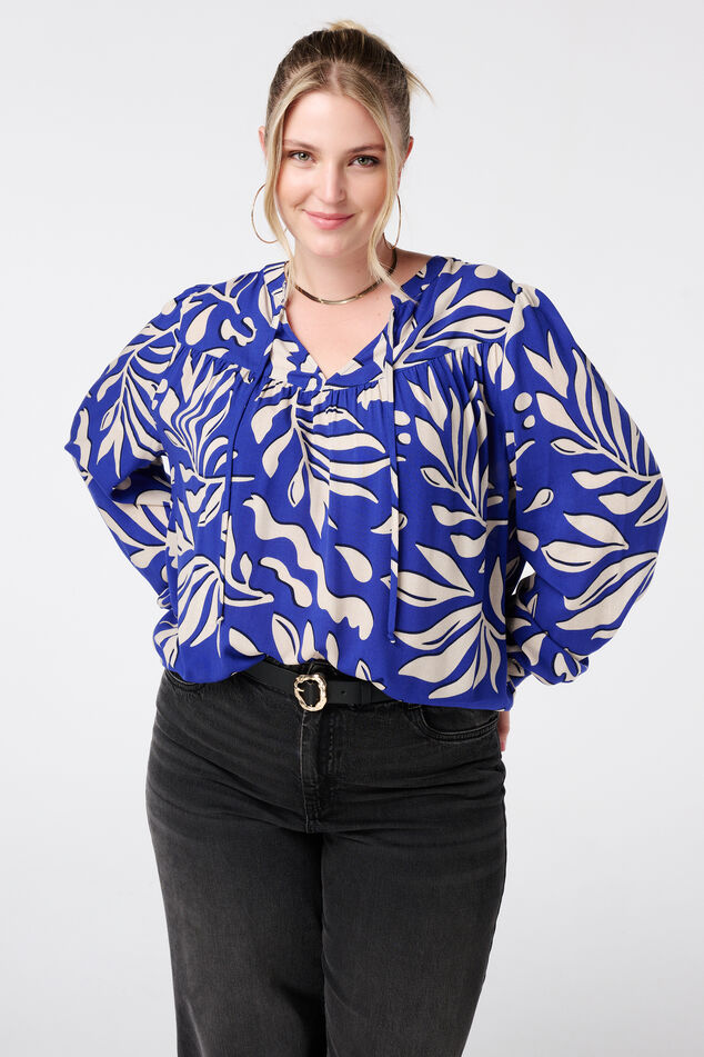 Blouse imprimée avec bobines image number 0