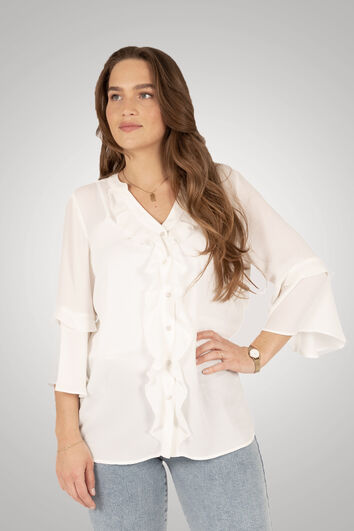 Chemisier &agrave; volants