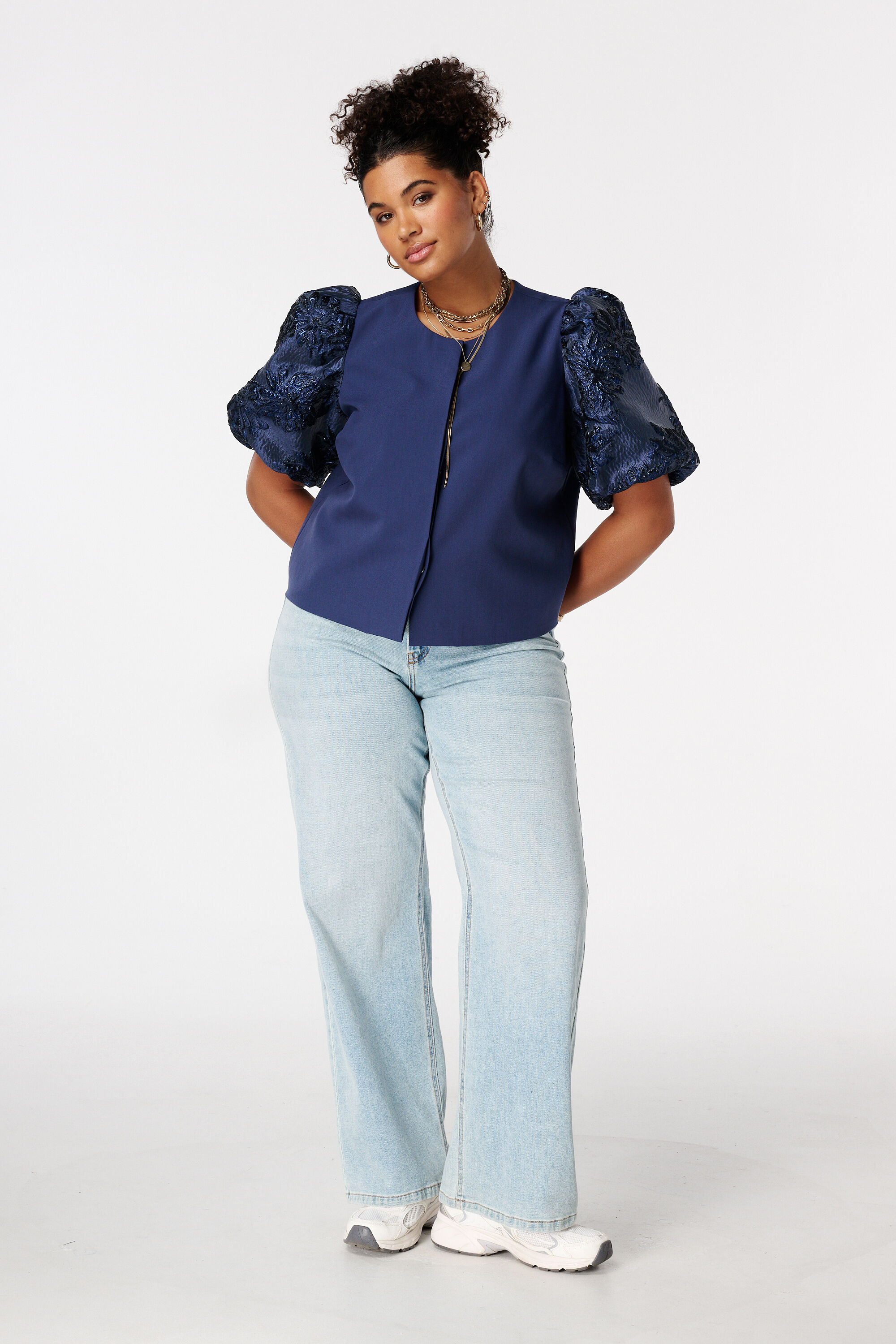 Haut avec manches en jacquard image number 5