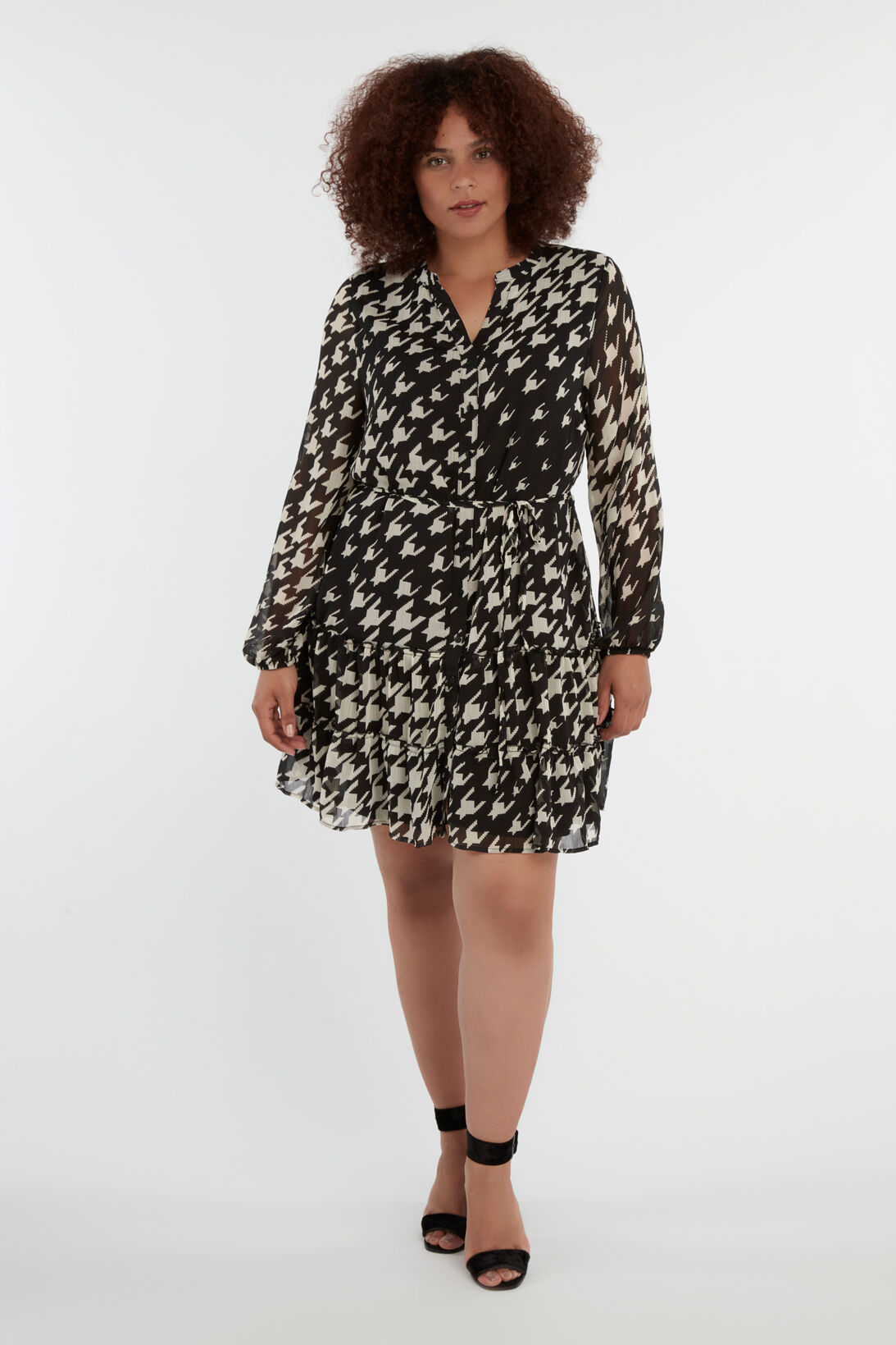 Robe &agrave; imprim&eacute; pied-de-poule image number 5