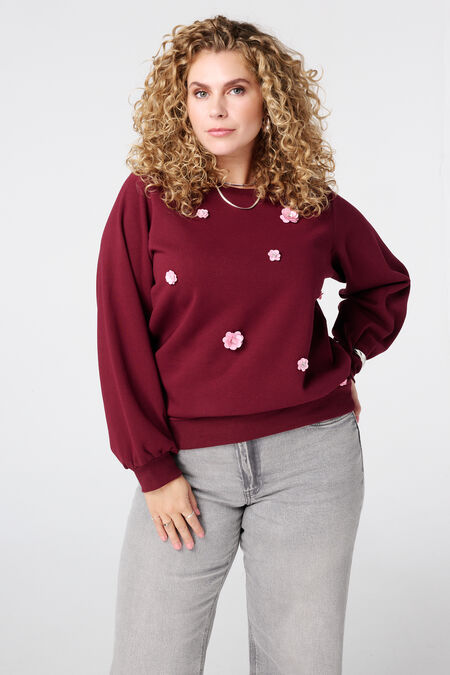 Pull avec fleurs en 3D Pull avec fleurs en 3D
