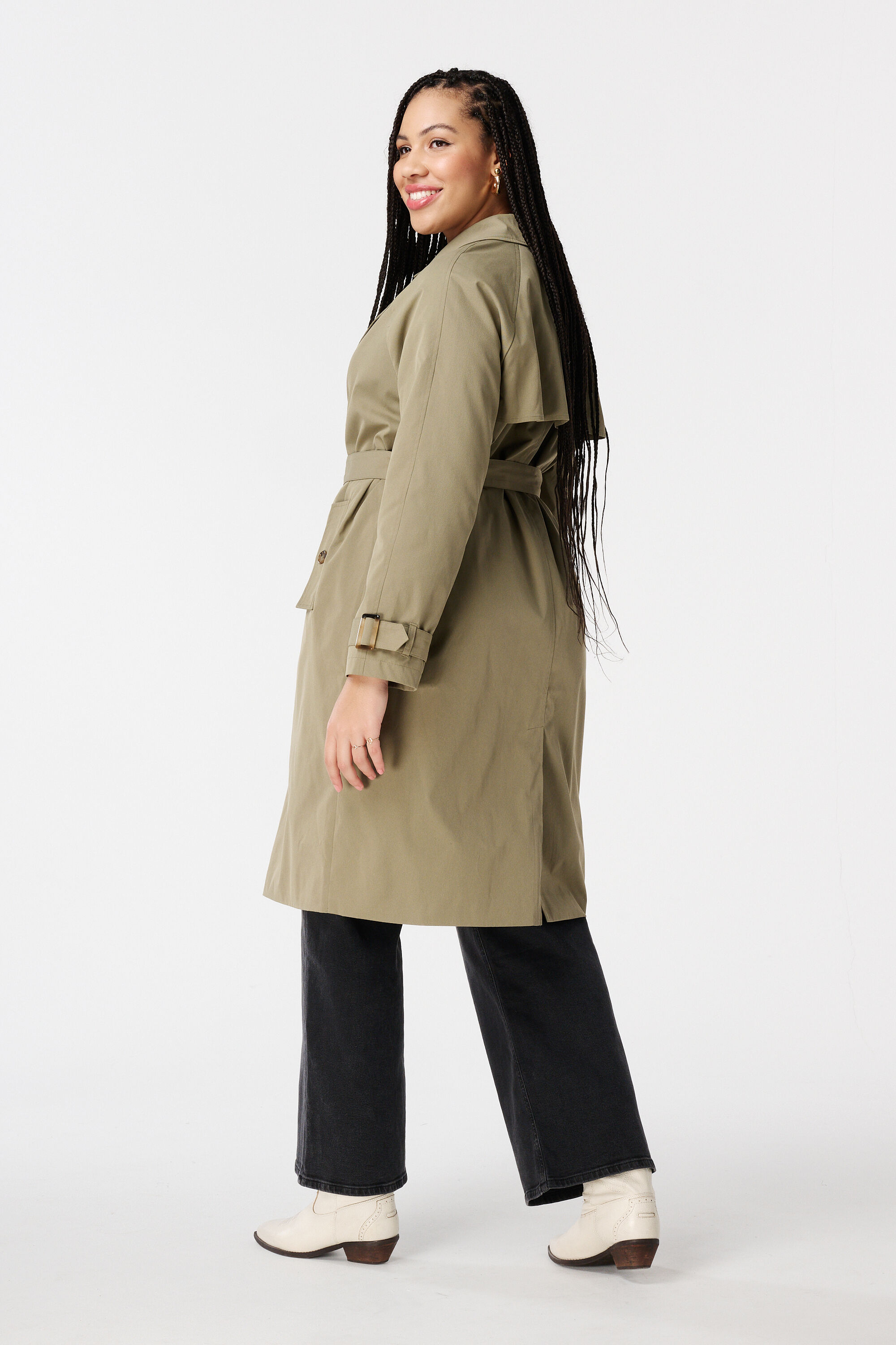 Trench avec boutons effet &eacute;caille image number 3