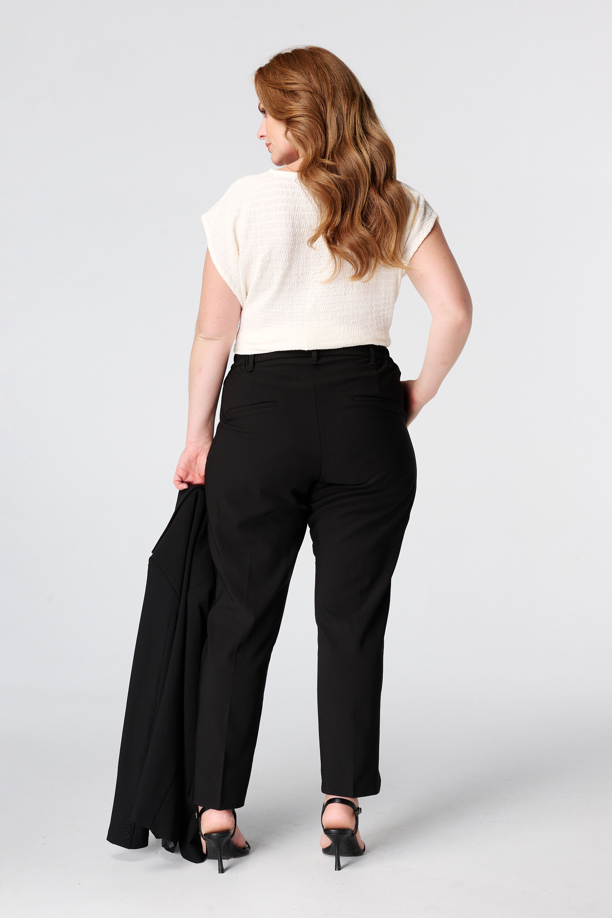 Pantalon droit &agrave; taille &eacute;lastique image number 3