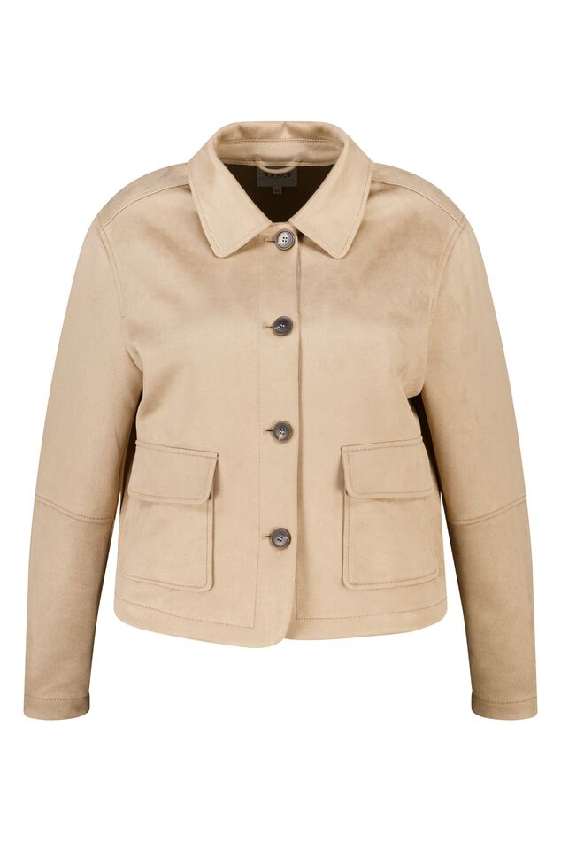 Veste en suédine avec fermeture à boutons image number 1