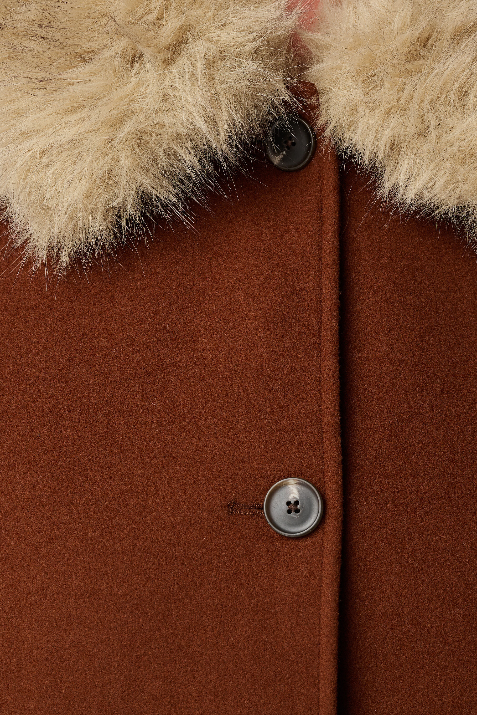 Manteau avec col en fausse fourrure image number 6