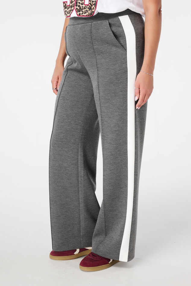 Pantalon large avec rayures contrastantes image number 5