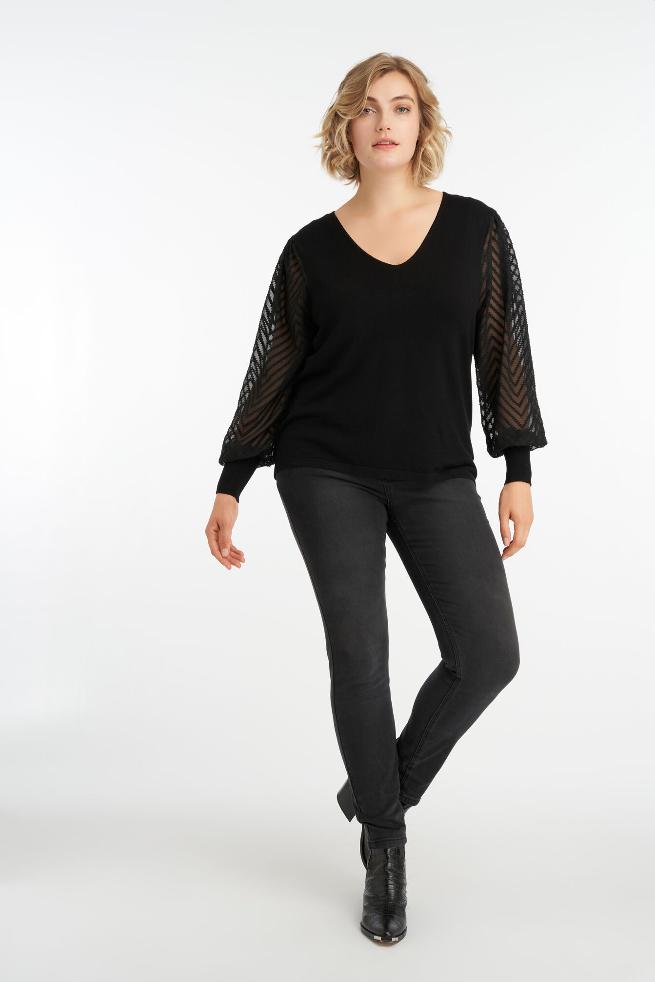 Sweater &agrave; manches bouffantes  image number 5