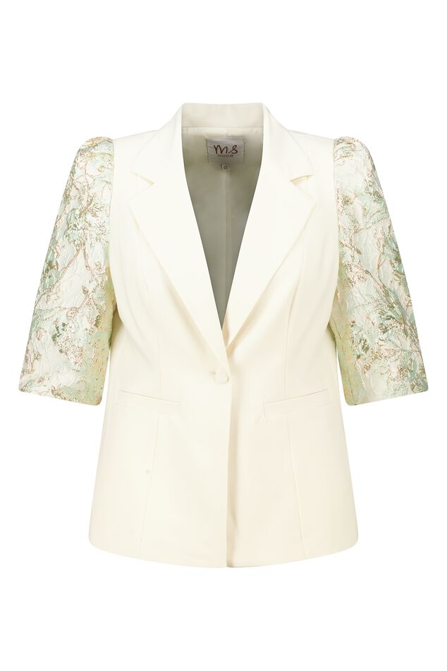 Blazer à manches courtes avec imprimé image number 1