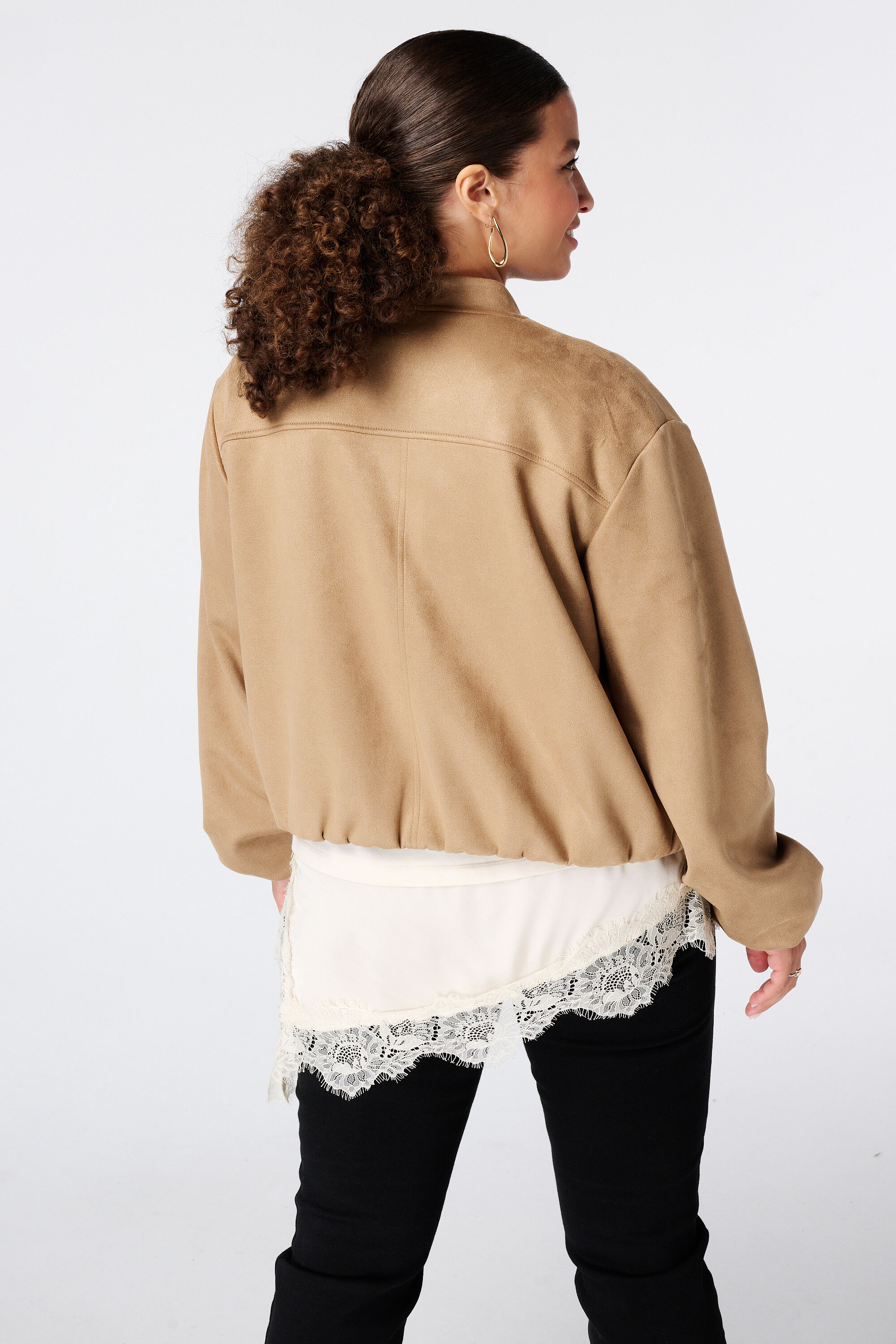 Blouson bomber en su&eacute;dine image number 3