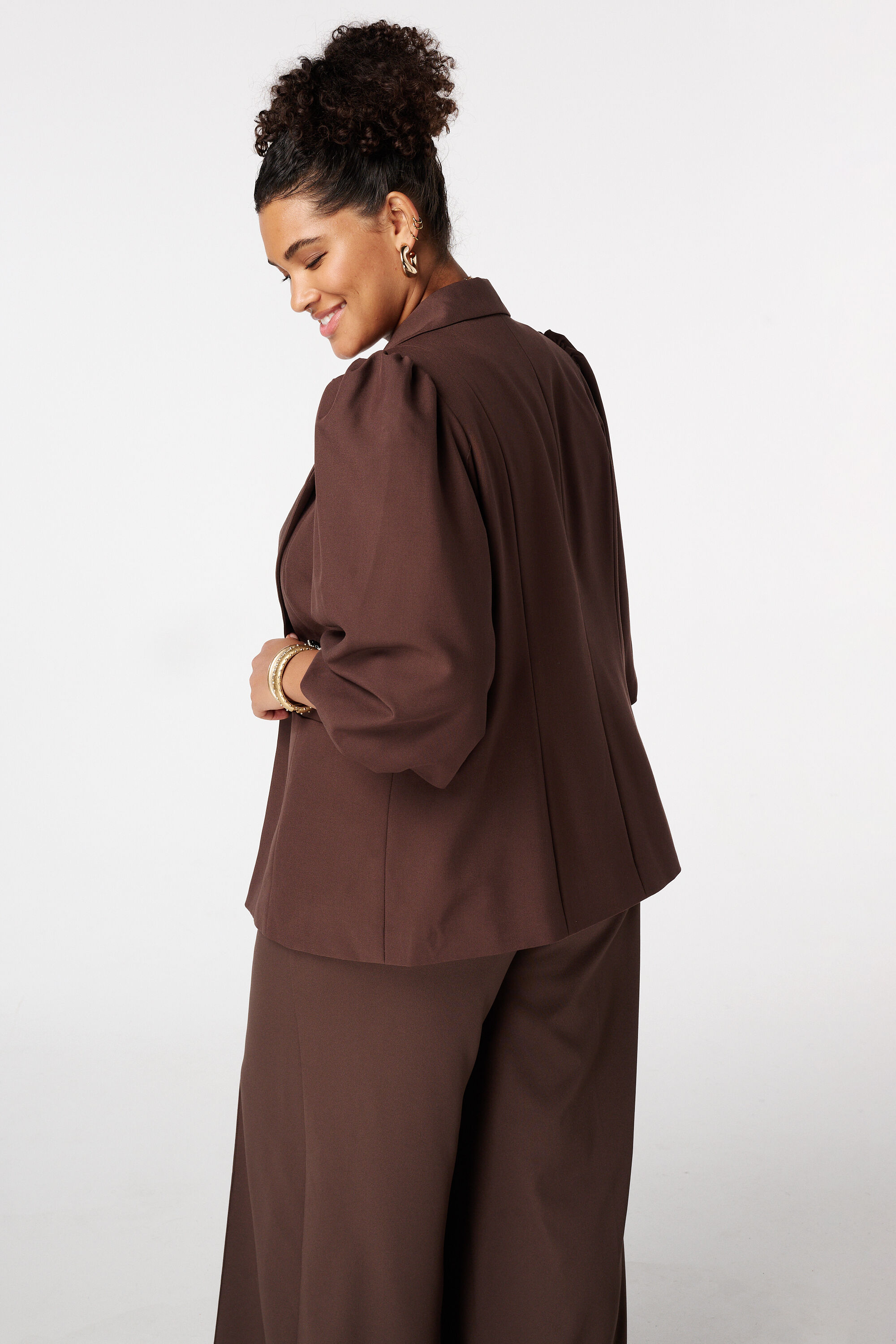 Blazer &agrave; manches bouffantes image number 1