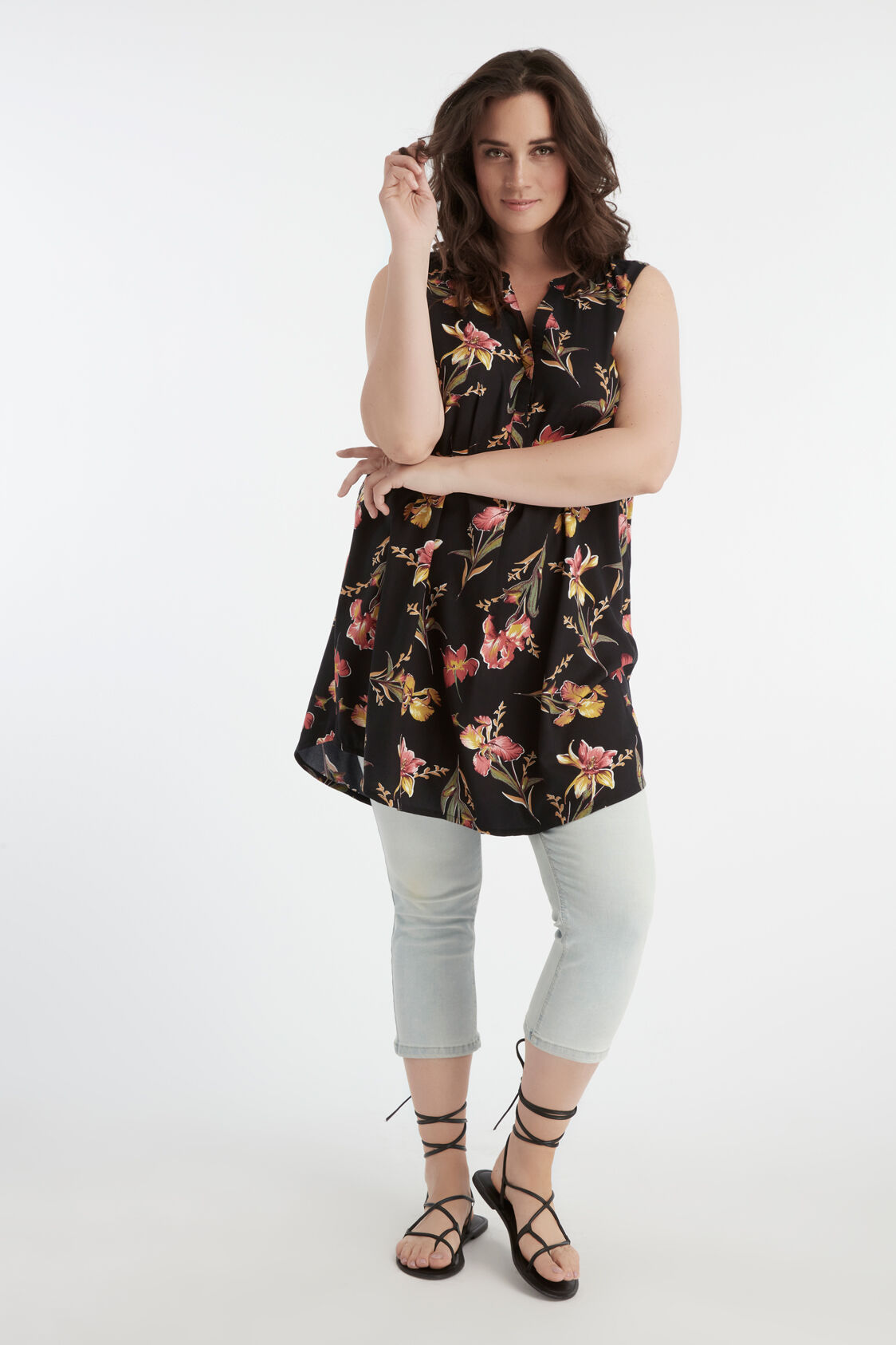 Chemisier long sans manches image number 5