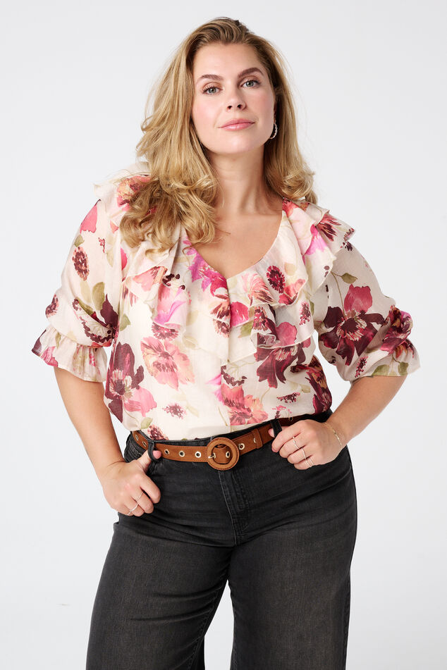 Ceinture aspect daim avec boucle ronde image number 0