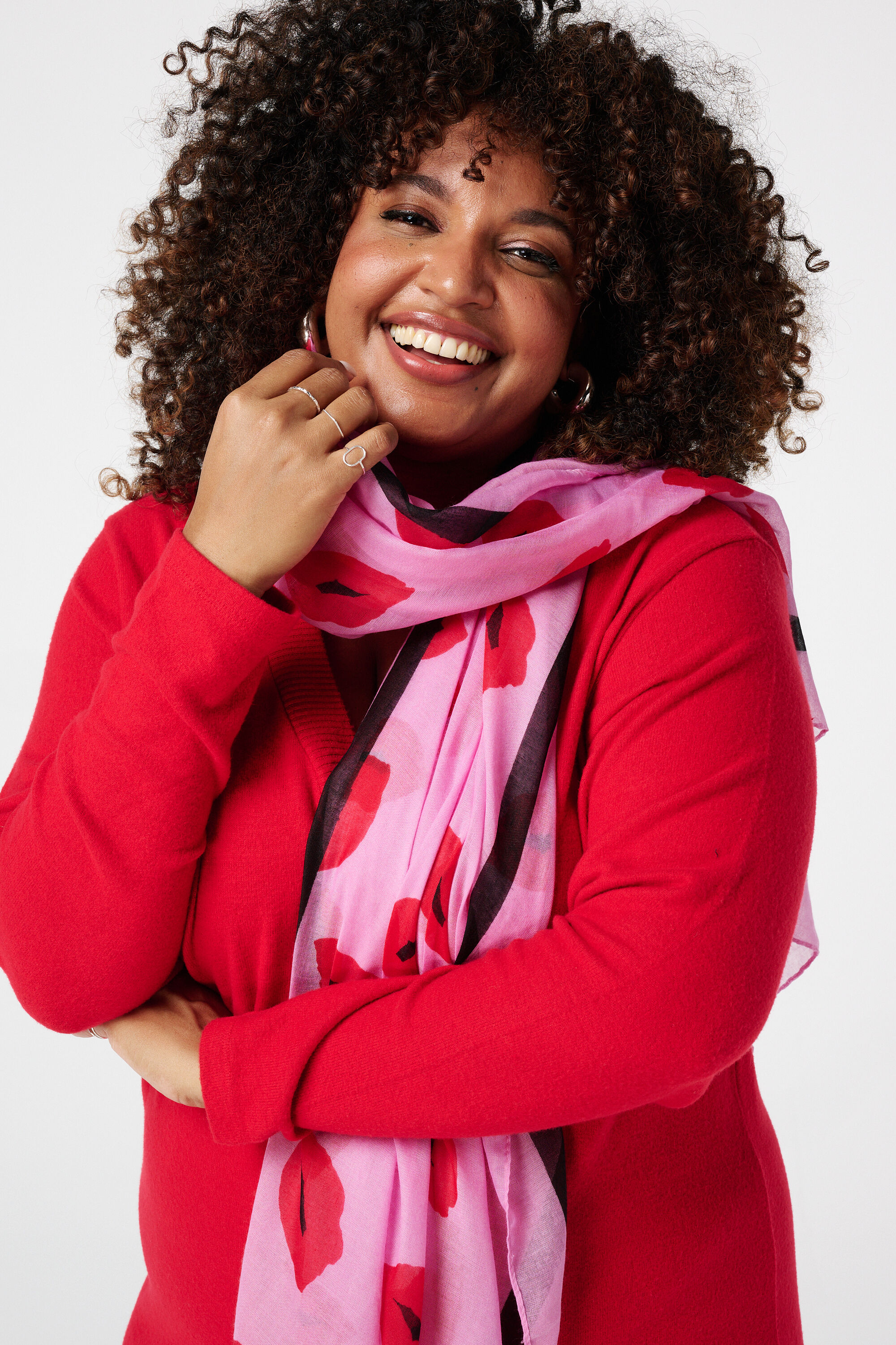 &Eacute;charpe avec imprim&eacute; bisou  image number 2