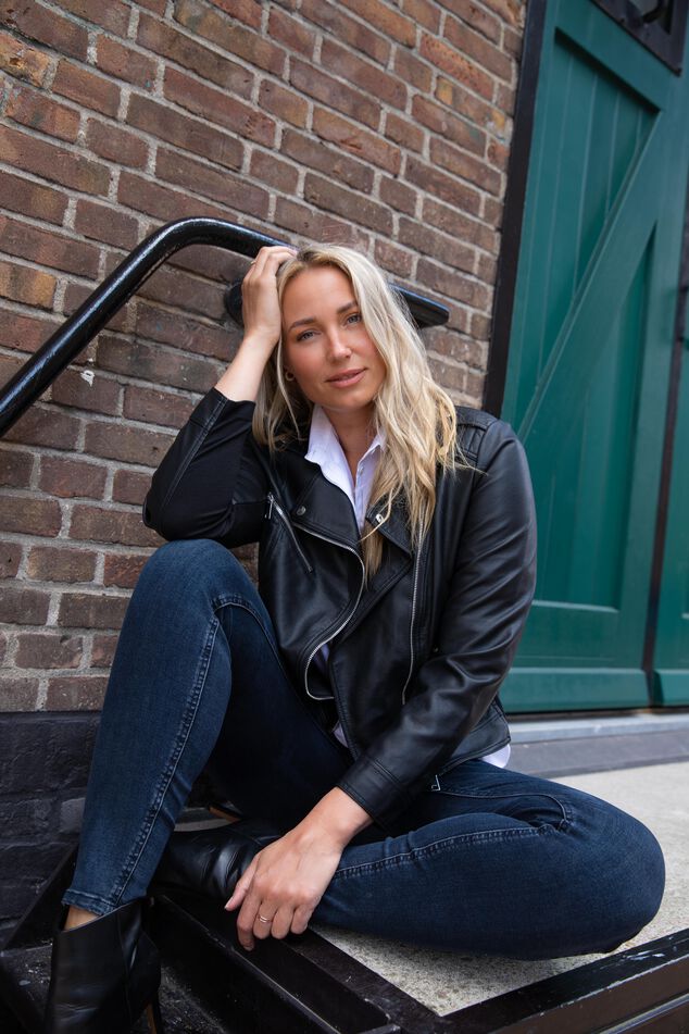 Veste style motard en similicuir image number 0