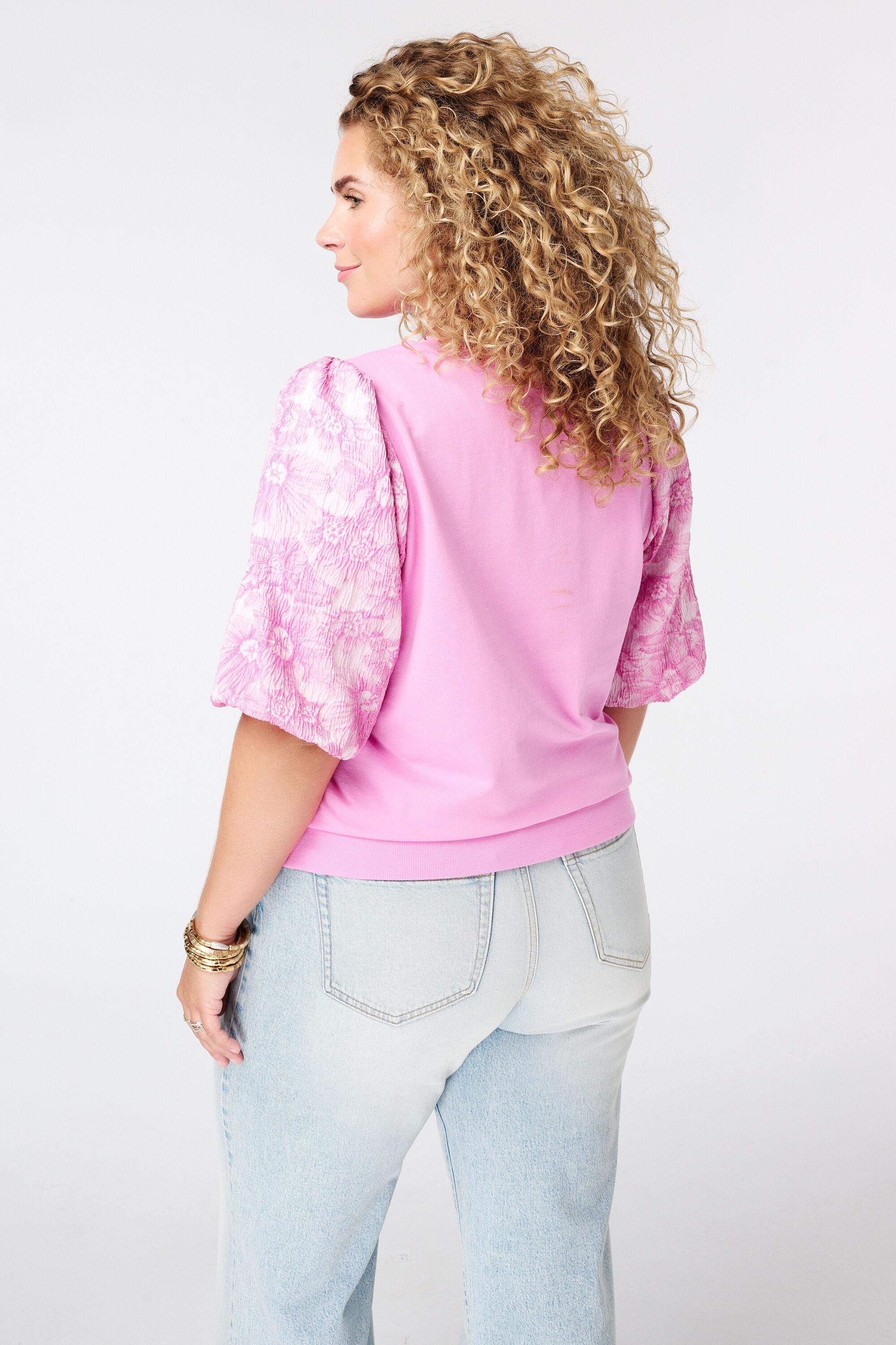 Haut avec manches en jacquard image number 3
