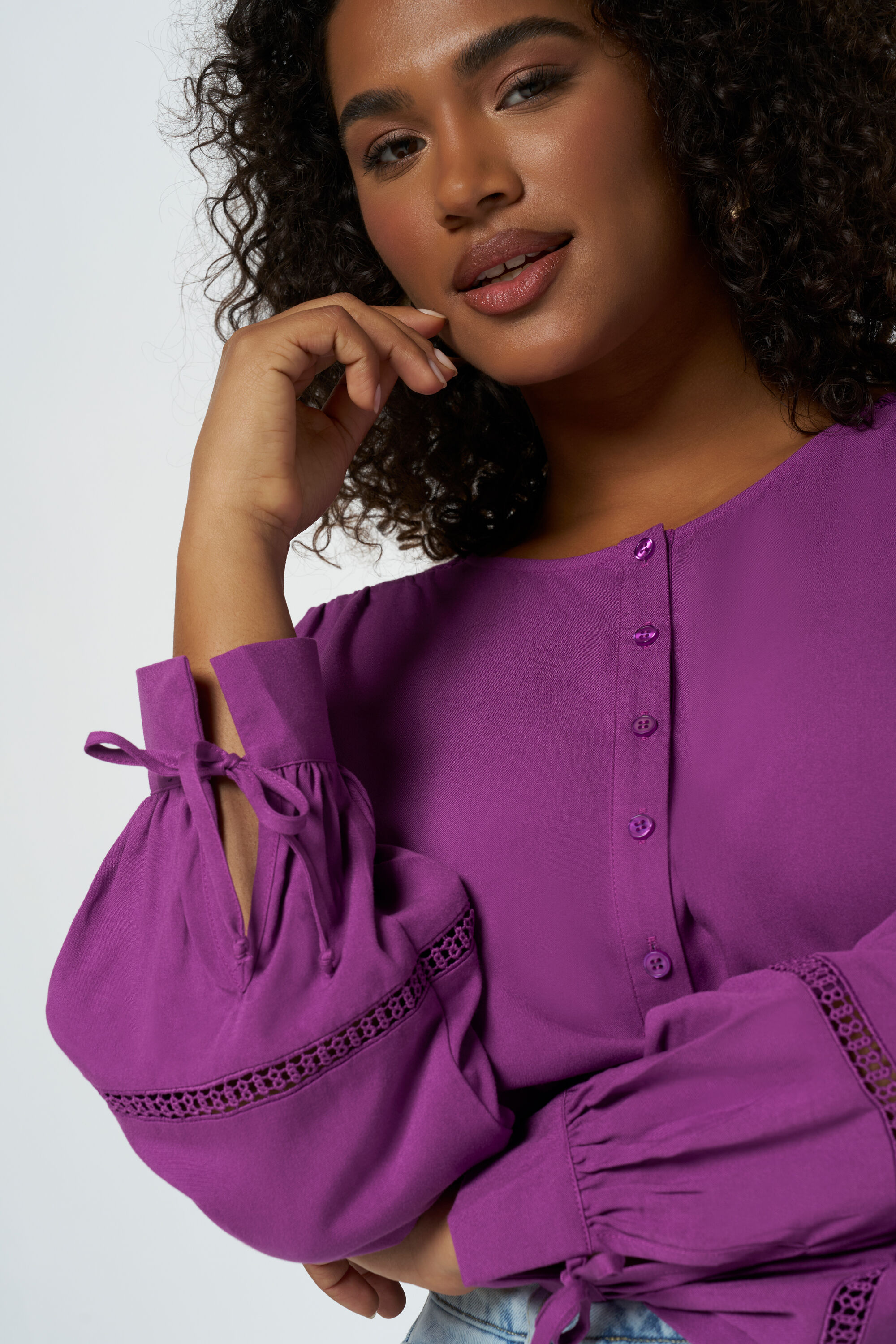 Chemisier avec d&eacute;tails sur les manches image number 4