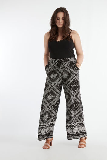 Pantalon large imprim&eacute;