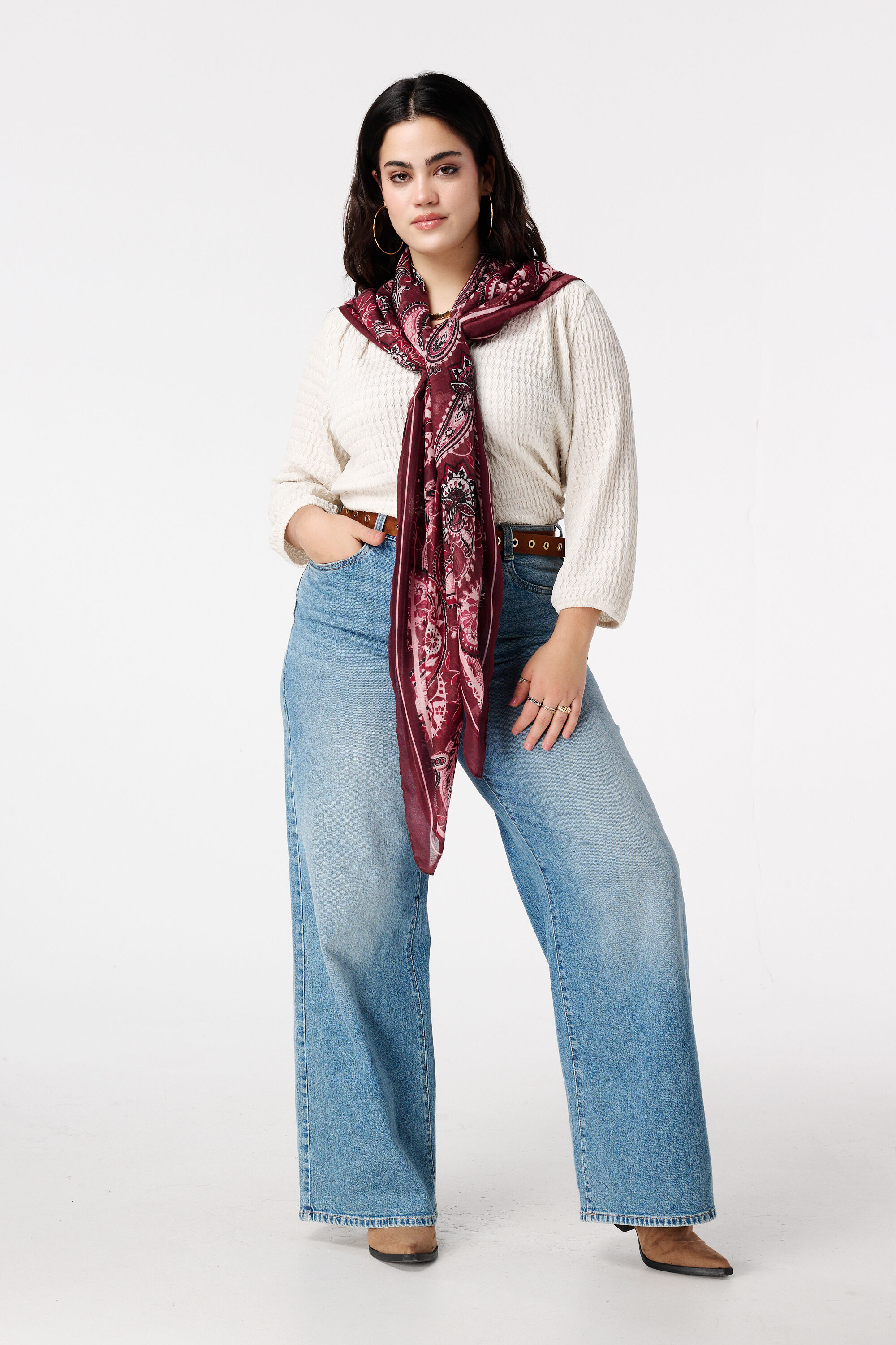 Haut en jersey &agrave; structure image number 5