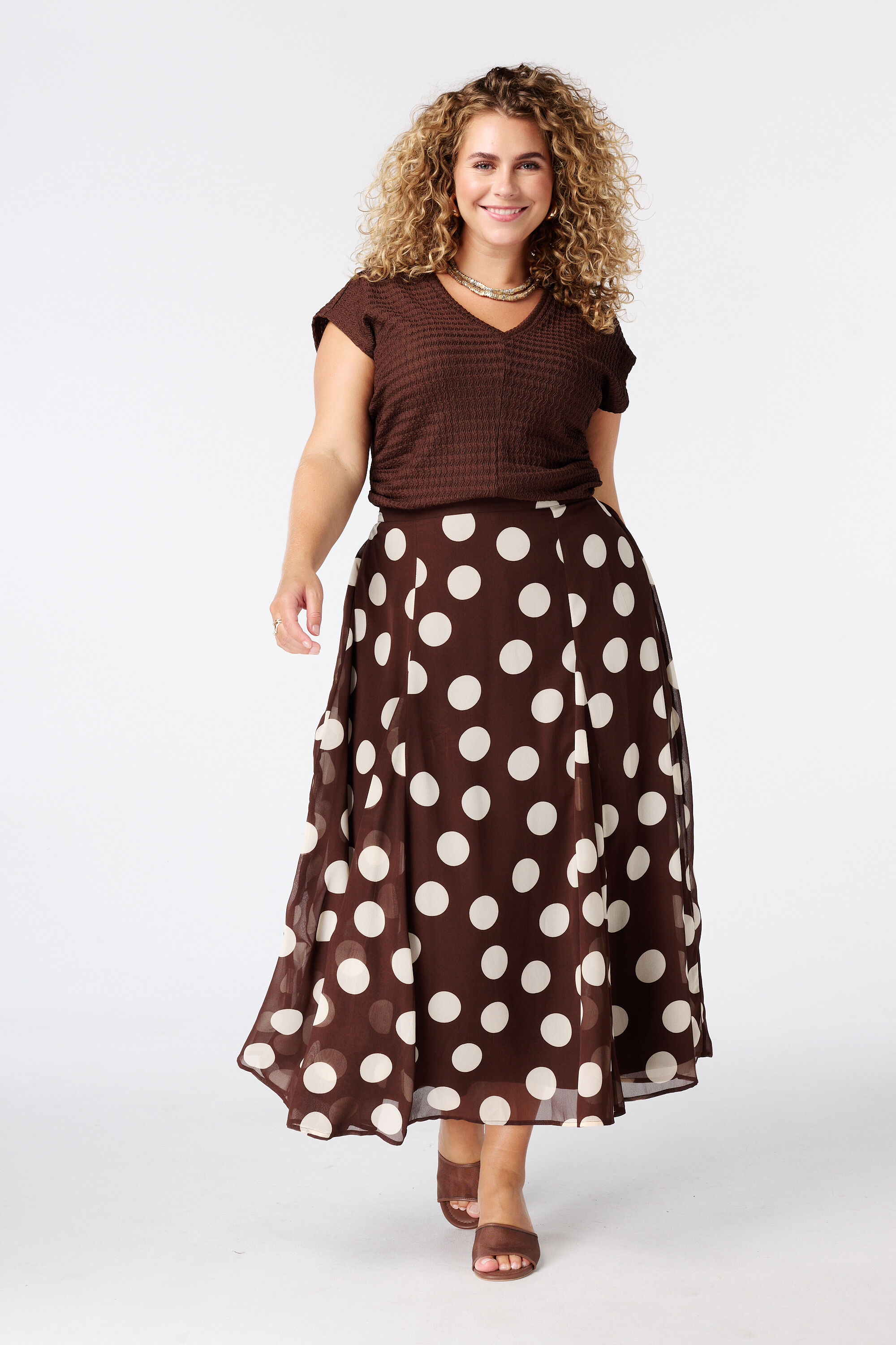 Jupe midi avec imprim&eacute; image number 0
